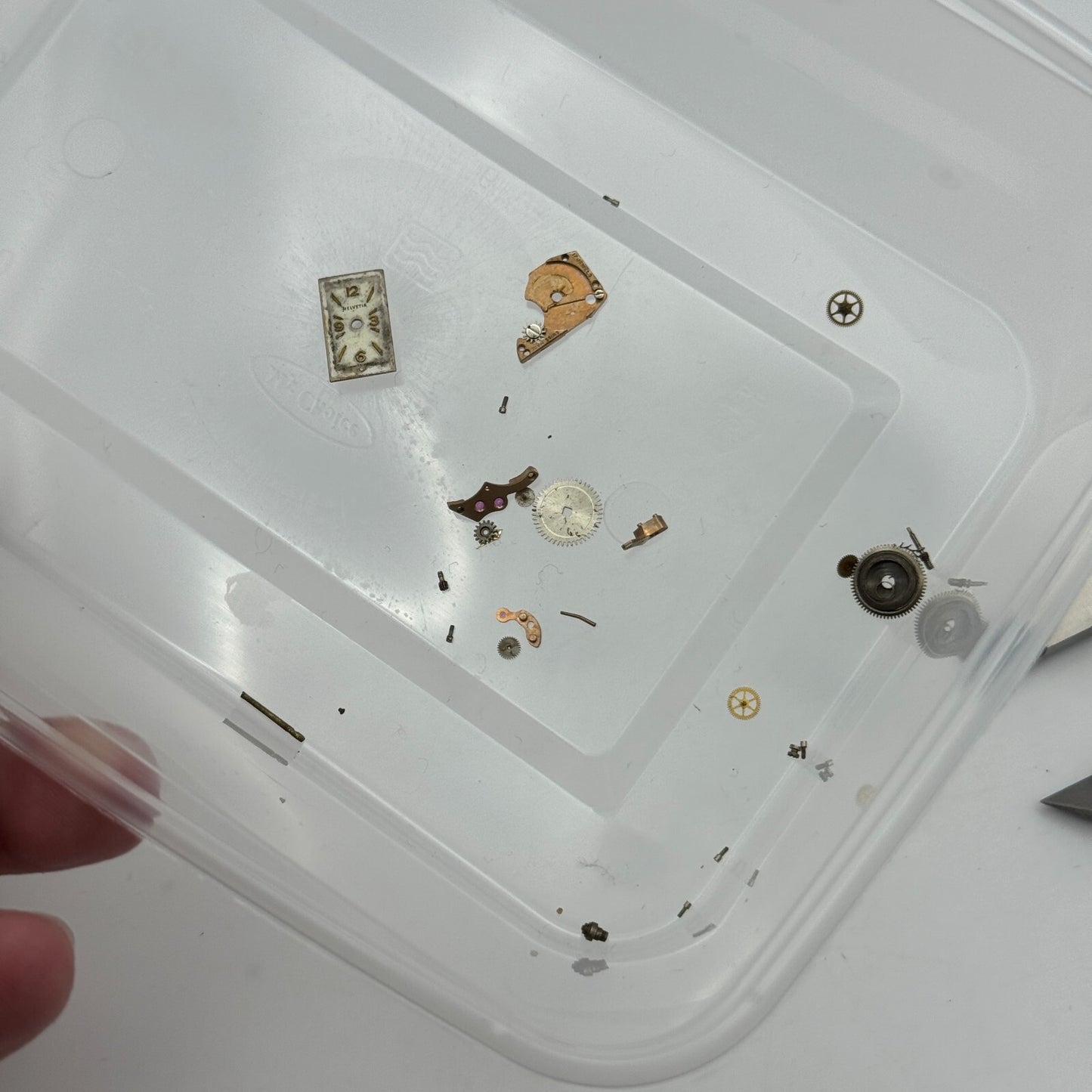 9mm Ladies Helvetia FHF 59N Balance Ok Manual Wind Partial Watch Movement PARTS