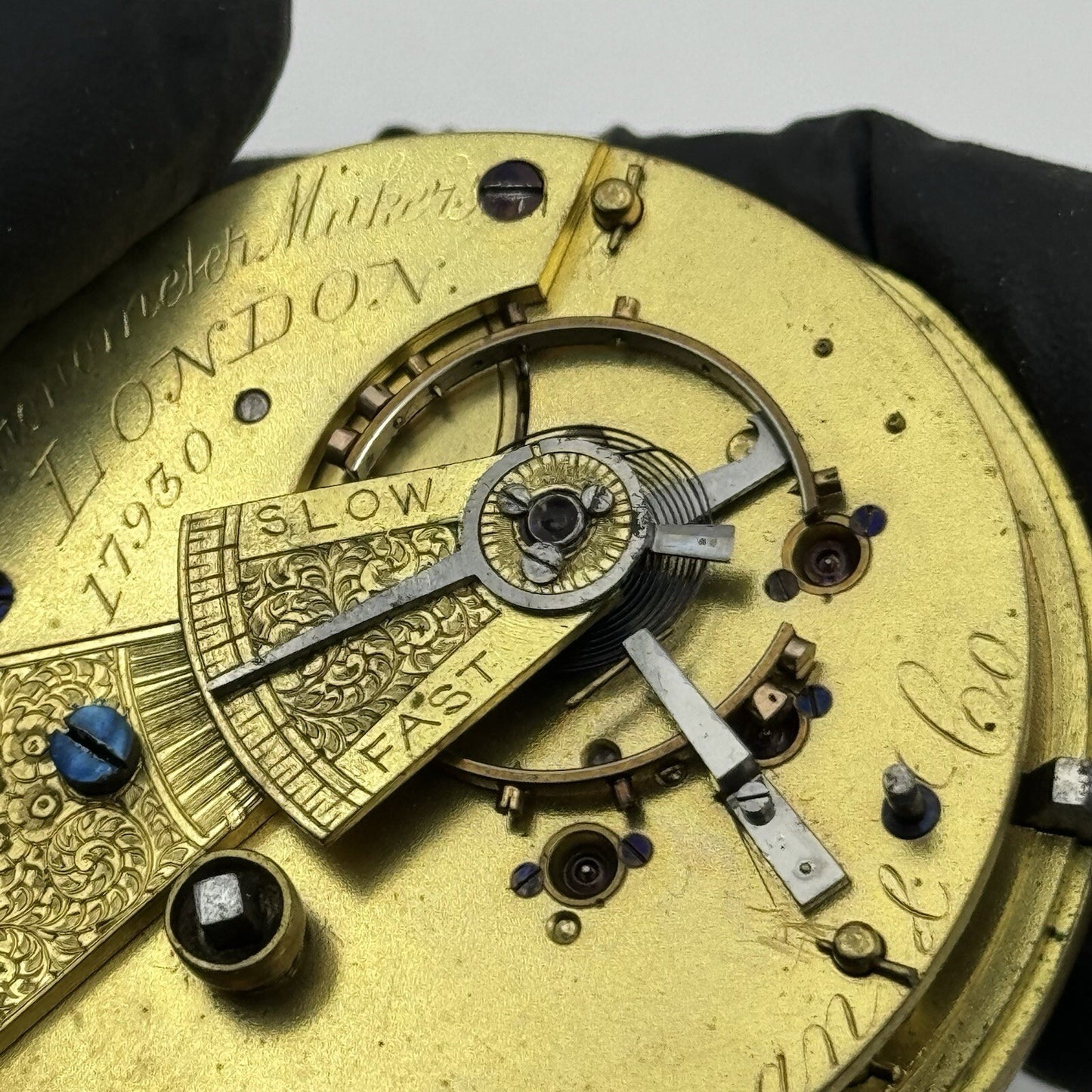 51.9mm Antique Oversized Fusee D Steadman London Pocket Watch Movement To Repair