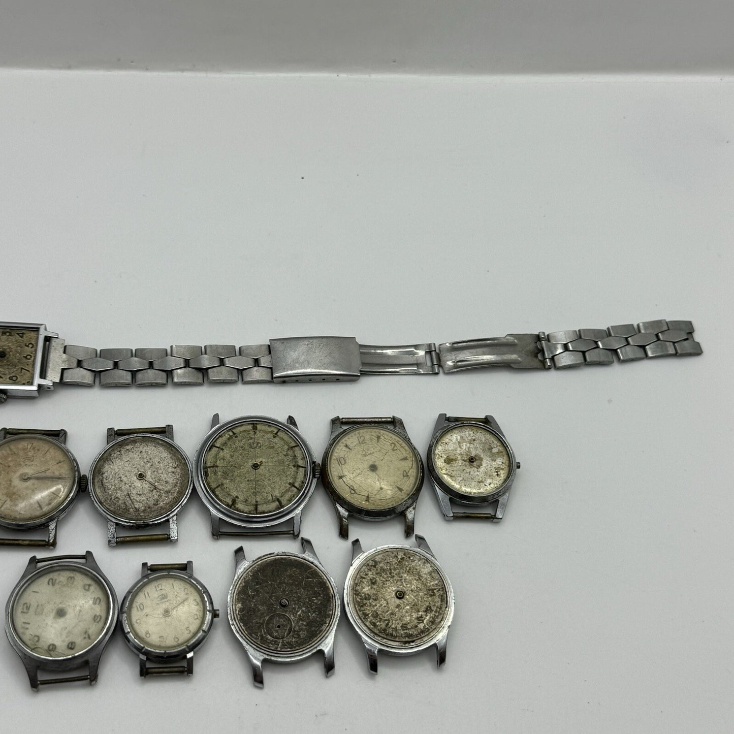 10 x Vintage Soviet Manual Wind Watch Heads For Parts Repair Job Lot Bundle