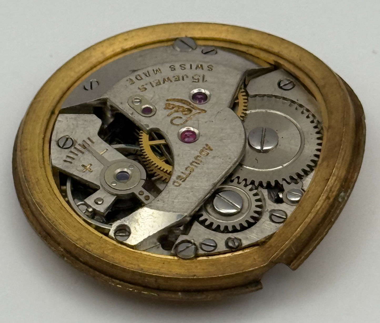 Loda Watch Movement Manual Wind Vintage Swiss 15 Jewels Parts Repair Spares 29mm