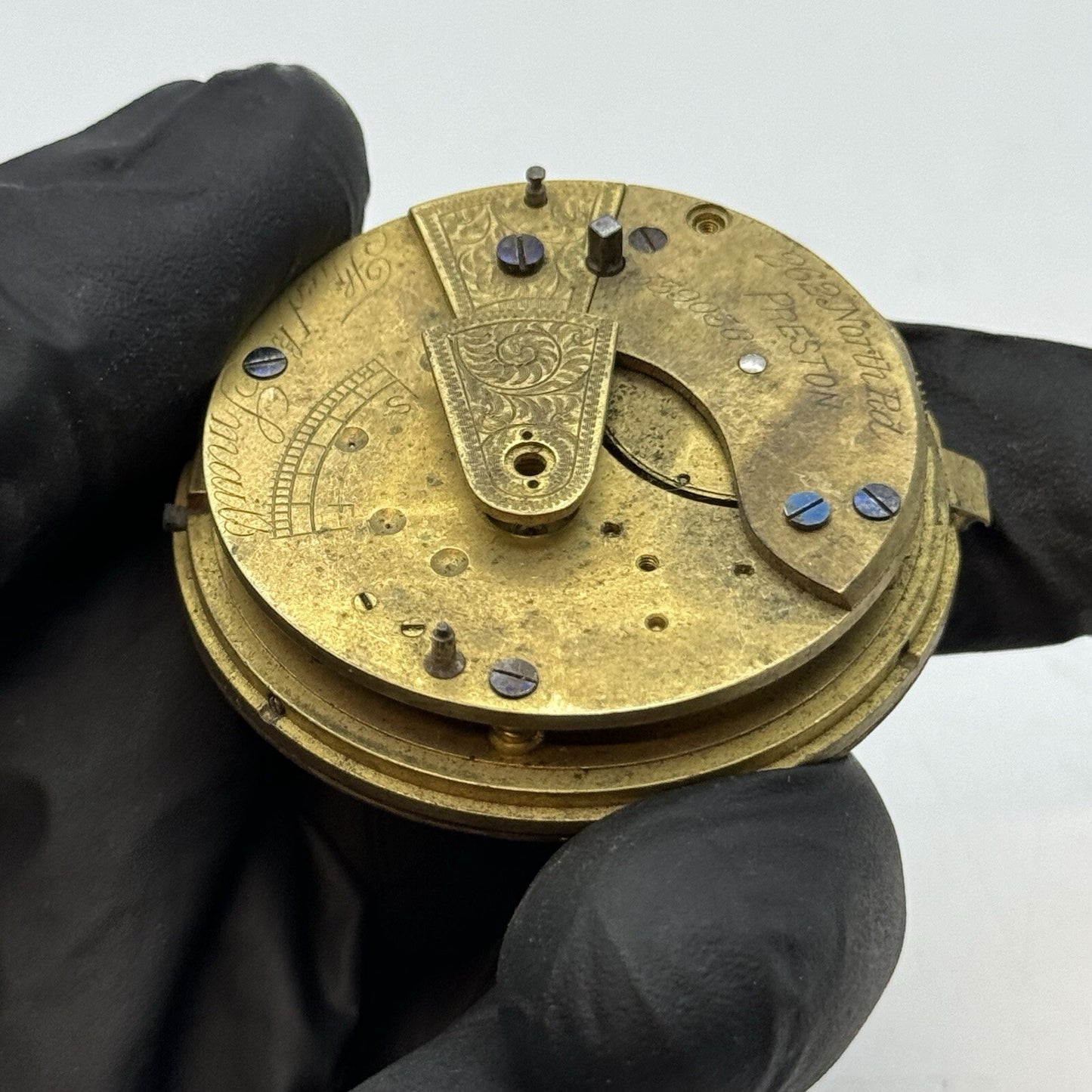 46.7mm Fred Smails North Road Preston Antique Pocket Watch Movement FOR PARTS