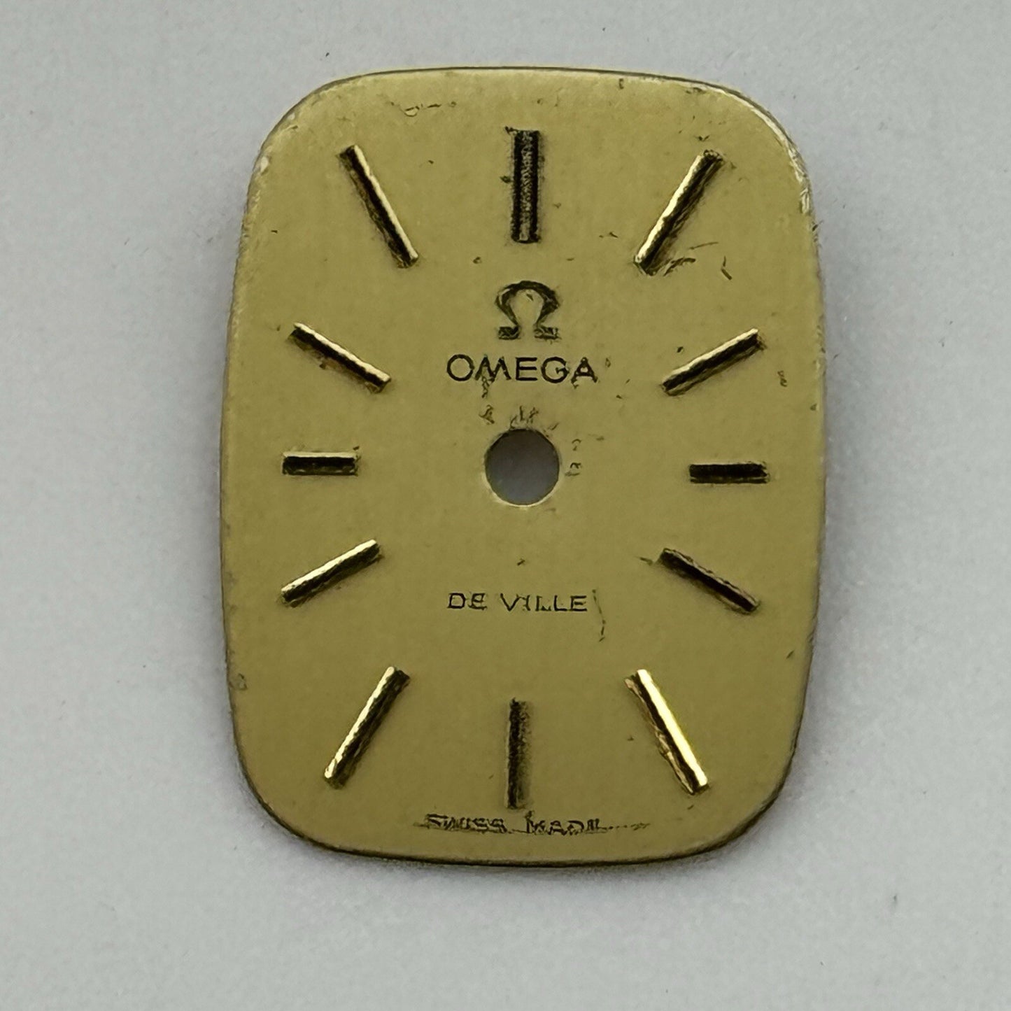 12.5mm Rectangular Omega De Ville Ladies Wristwatch Dial Spares Parts Tank Style