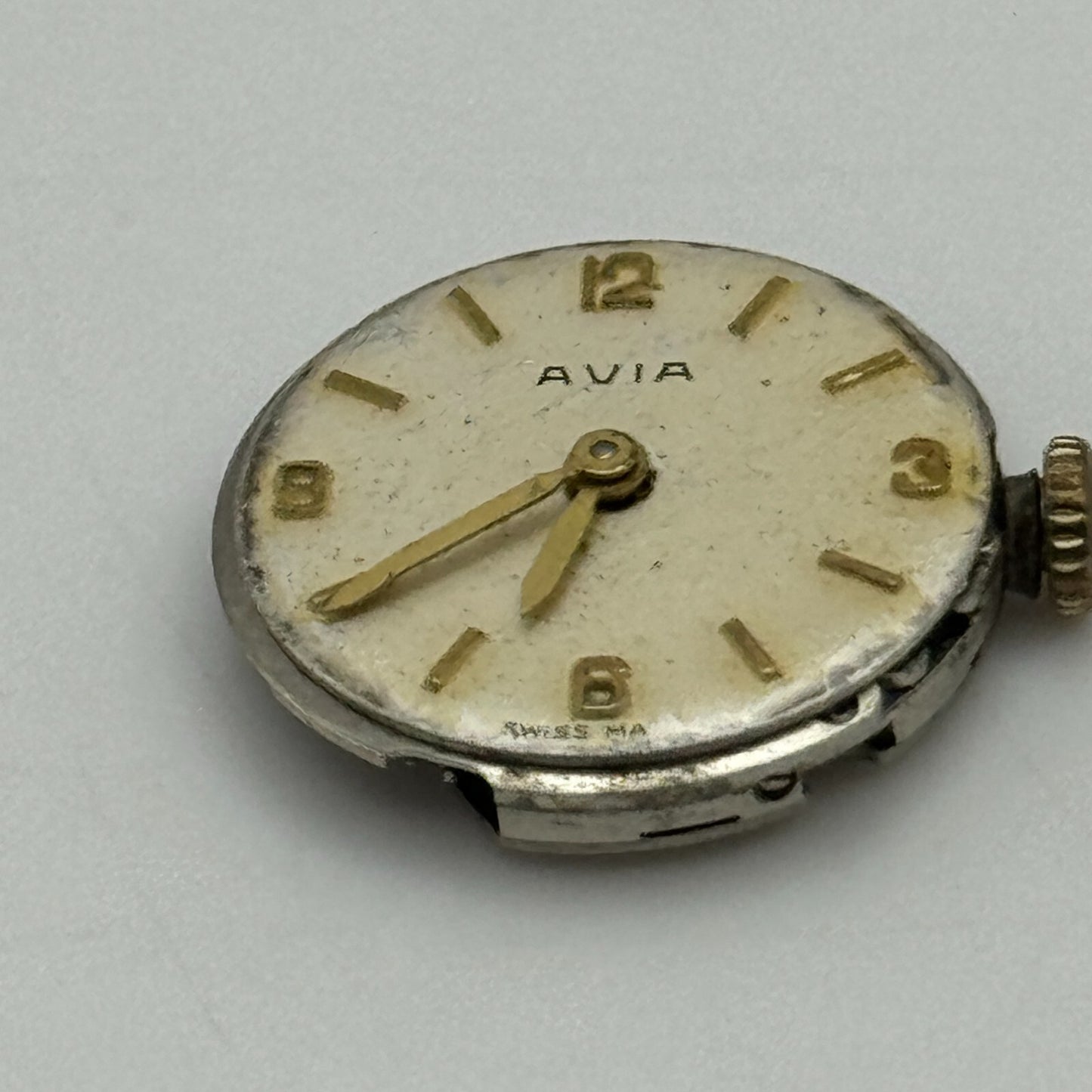 17.5mm Ladies Avia Felsa F 4023 Manual Wind Watch Movement Swiss Vintage PARTS