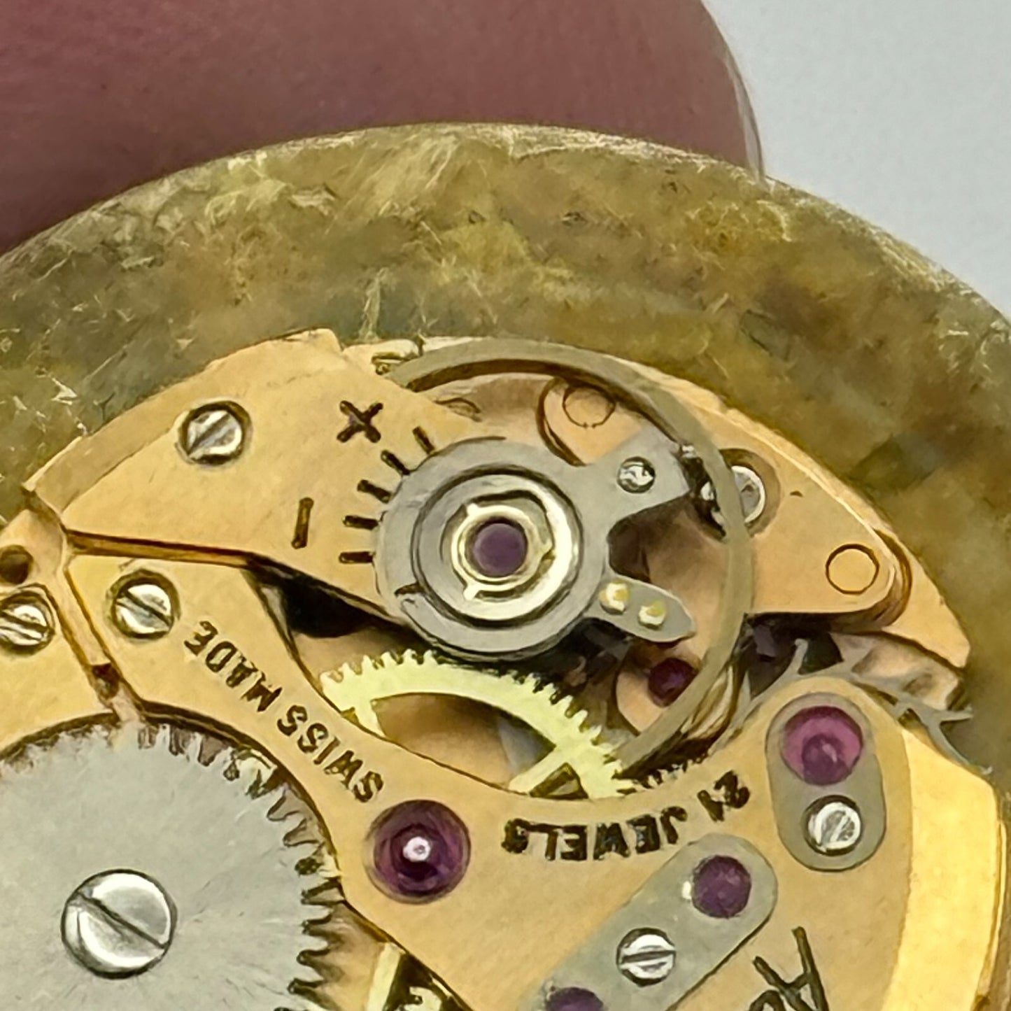 17.5mm Accurist Felsa F 4122 Manual Wind 21 Jewels Swiss Watch Movement PARTS