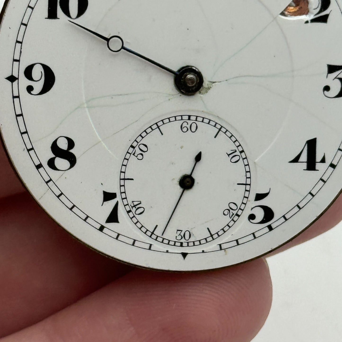 42.9mm Open Face Balance Intact Swiss 15 Jewels Pocket Watch Movement PARTS