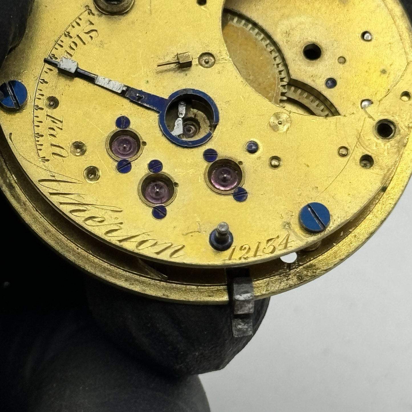 44.7mm Clayton Atherton Interesting Pocket Watch Movement FOR PARTS