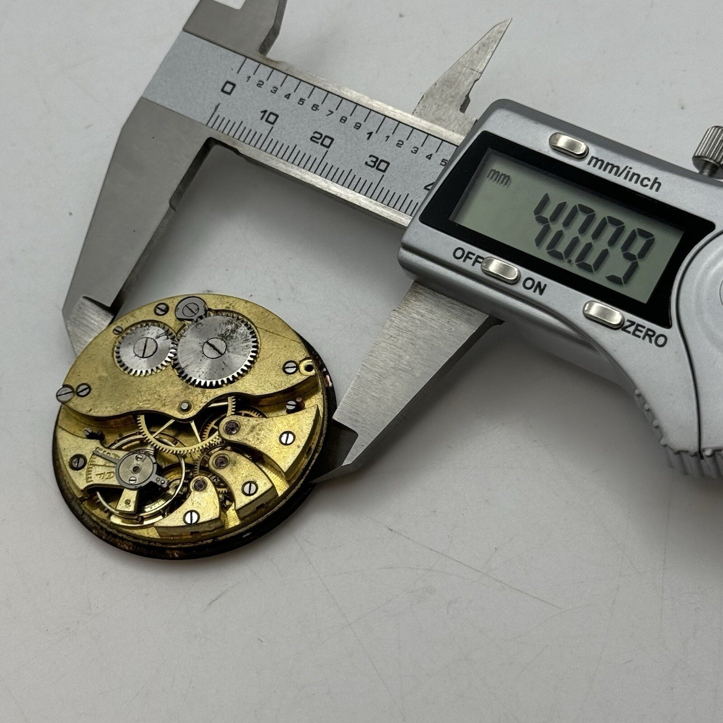 42.8mm Large Roman Numeral Open Face Balance Ok Pocket Watch Movement To Restore