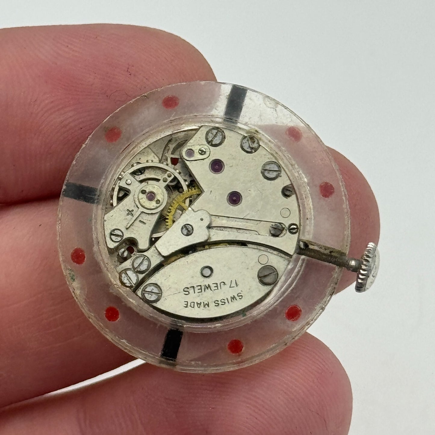 28.8mm EB 1344 Swiss 17 Jewels Manual Wind Watch Movement Vintage PARTS SPARES