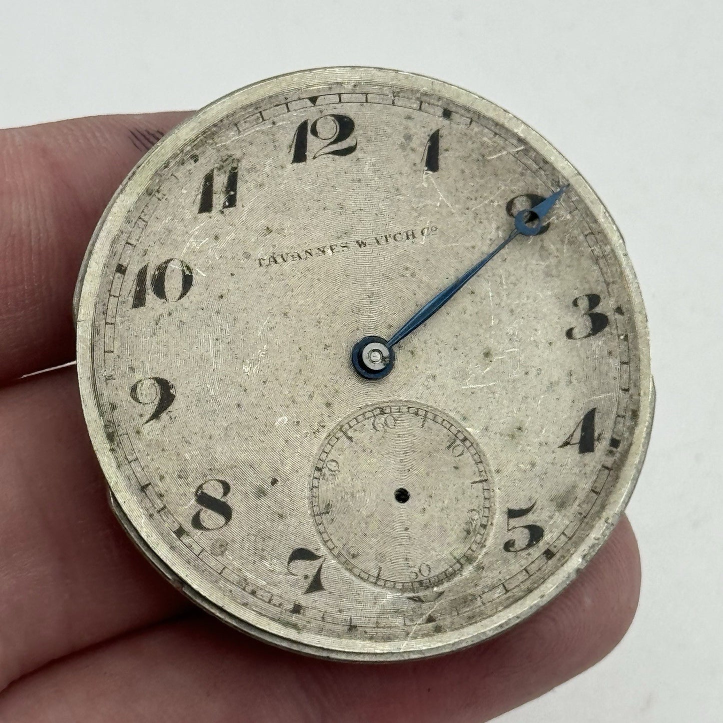 43mm Tavannes Watch Co Swiss Quality Vintage Pocket Watch Movement PARTS REPAIR
