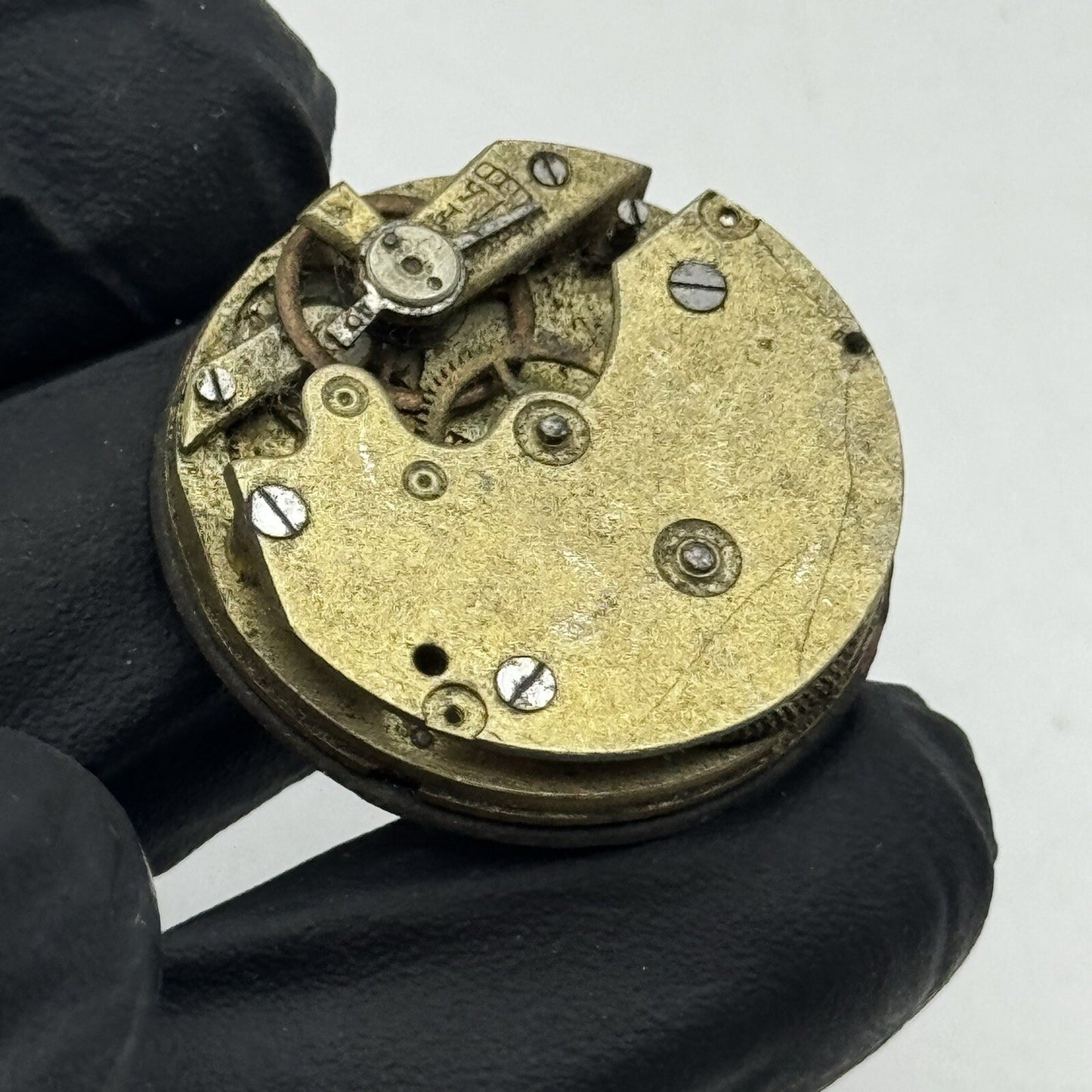 29.1mm Beautiful Patterned Dial Old Style Pocket Watch Movement FOR PARTS