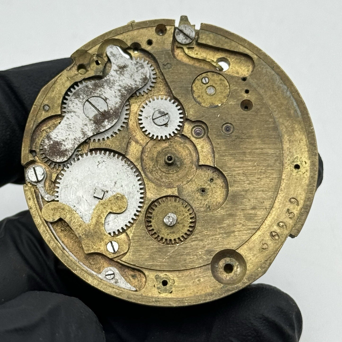 47.4mm Partial Pocket Watch Movement Missing Balance FOR PARTS Restore