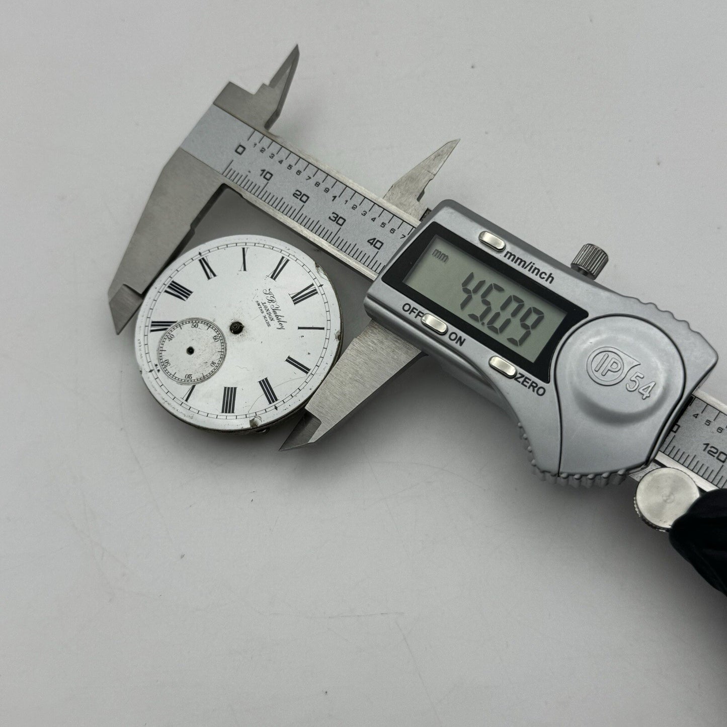45mm Manual Wind Antique Key Wound J B Yabsley Pocket Watch Movement FOR PARTS