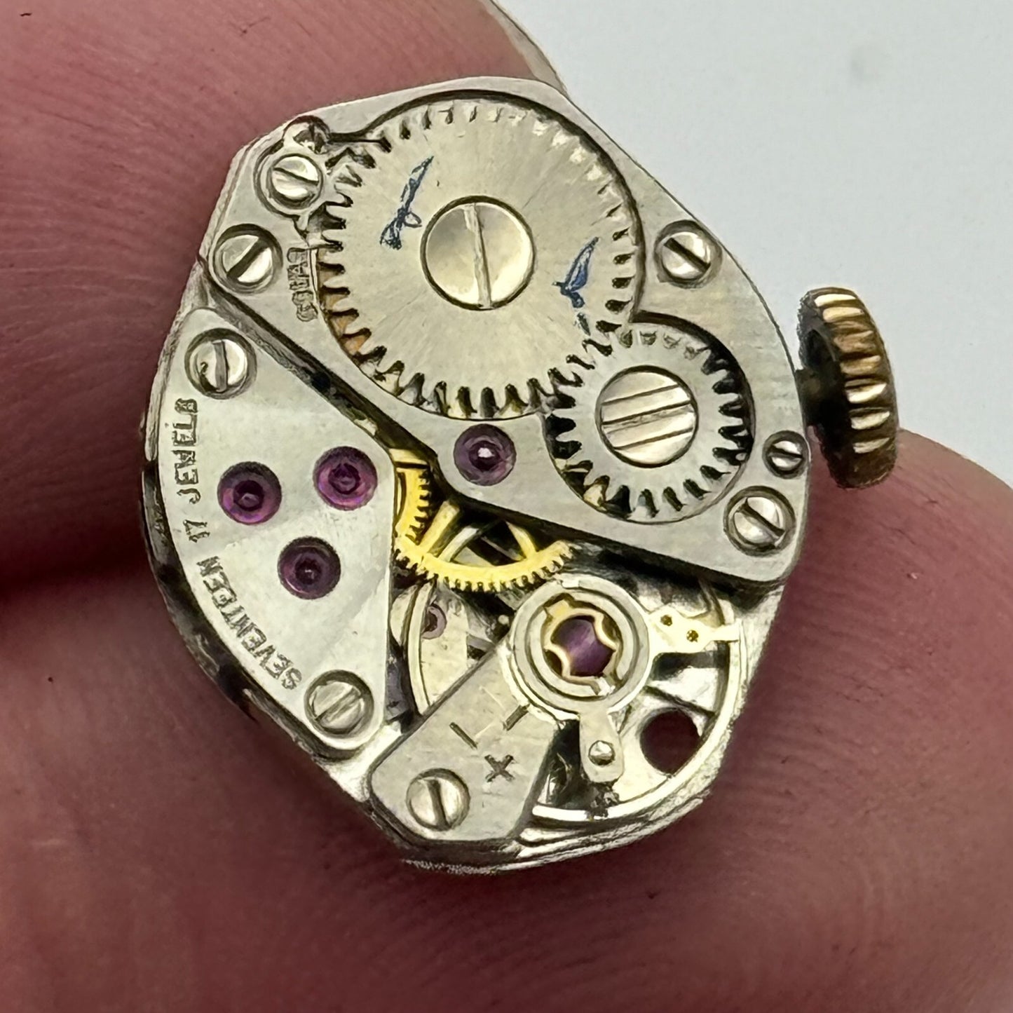 15.3mm Running Rotary FHF 609 Manual Wind 17 Jewels Swiss Watch Movement PARTS