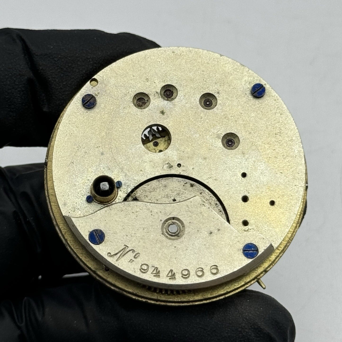 45.6mm Unidentified Partial Pocket Watch Movement FOR PARTS Repair Project