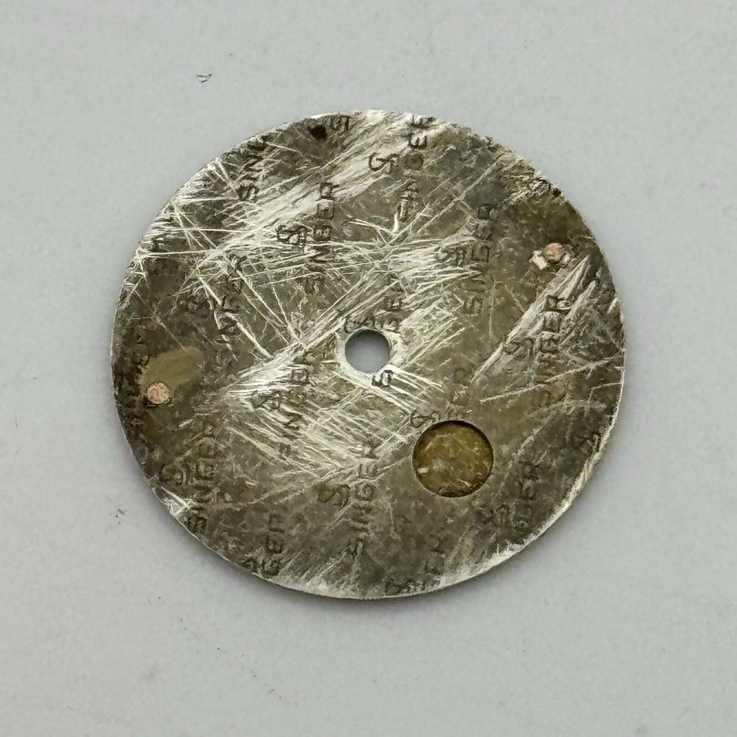 17.5mm Vintage Circular Geneve Omega Ladies Silver Tone Watch Dial Spares Parts