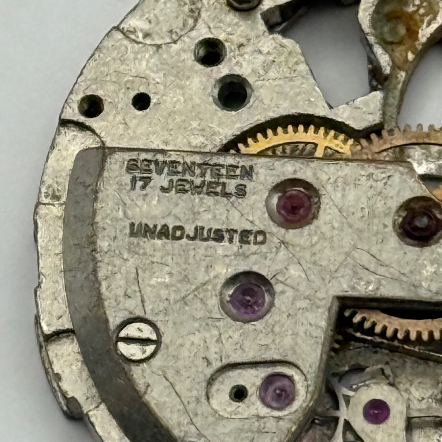 FHF 175 Watch Movement Manual Wind Vintage Swiss Incomplete Parts Repair 26.9mm