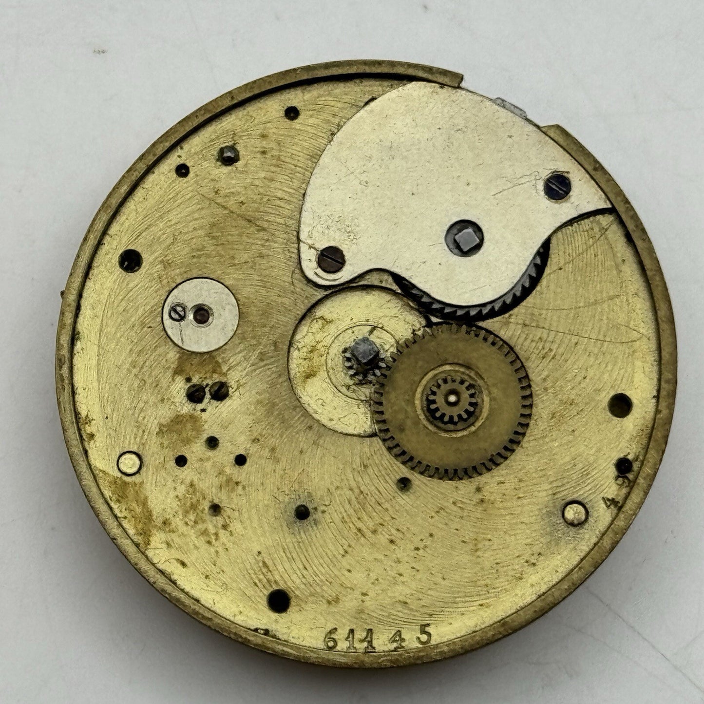 45.7mm Thomas Russell & Son Liverpool Pocket Watch Movement FOR PARTS Restore