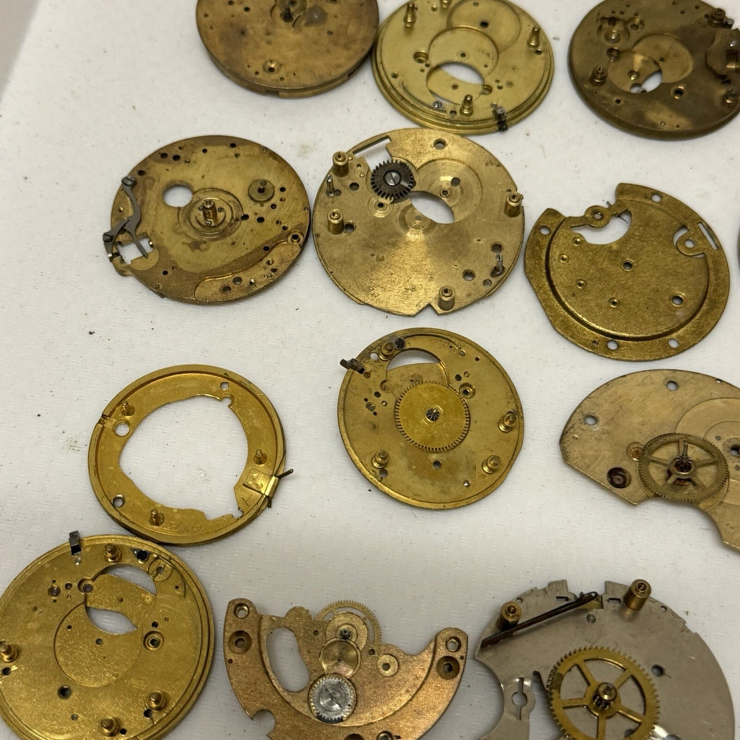 400 Grams Mixed Partial Pocket Watch Movements Watchmakers Job Lot Spares Parts
