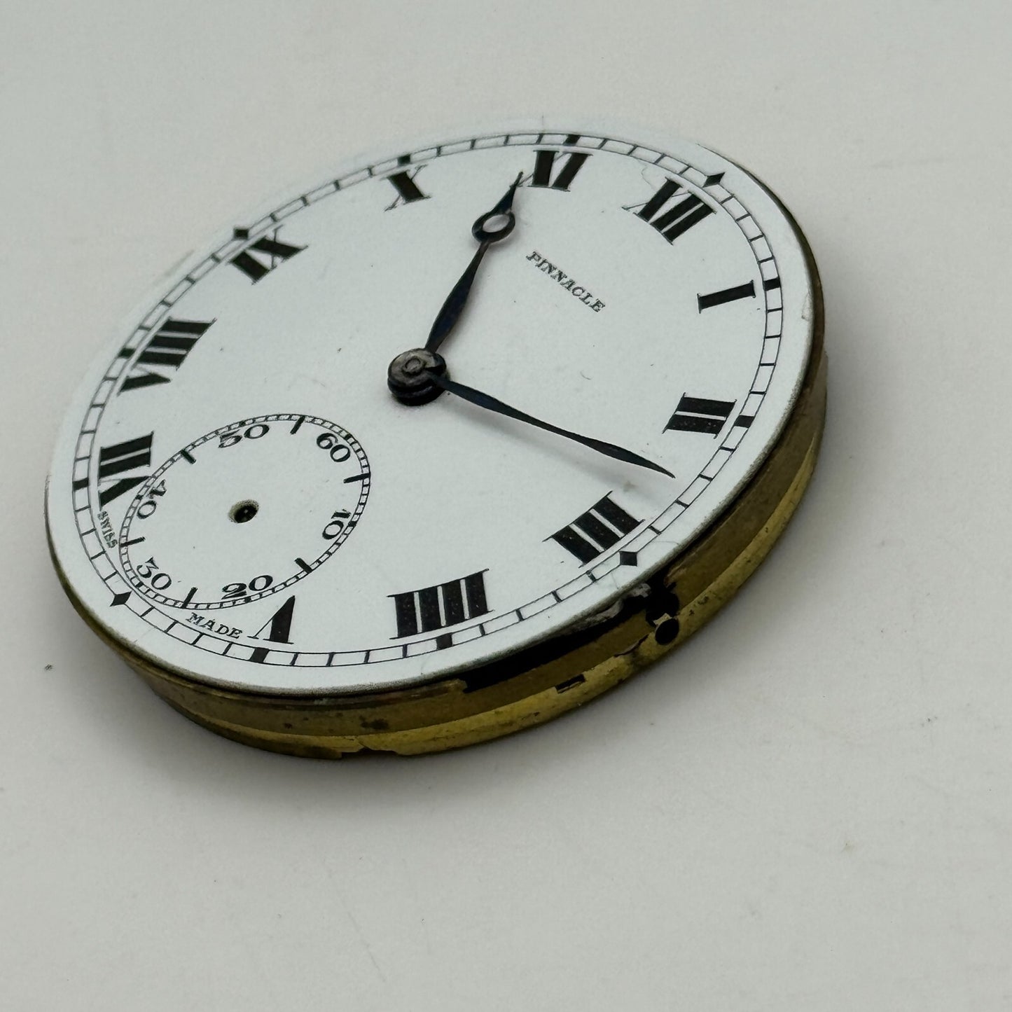 43mm Pinnacle 7 Jewels Sub Seconds Hunter Swiss Pocket Watch Movement PARTS
