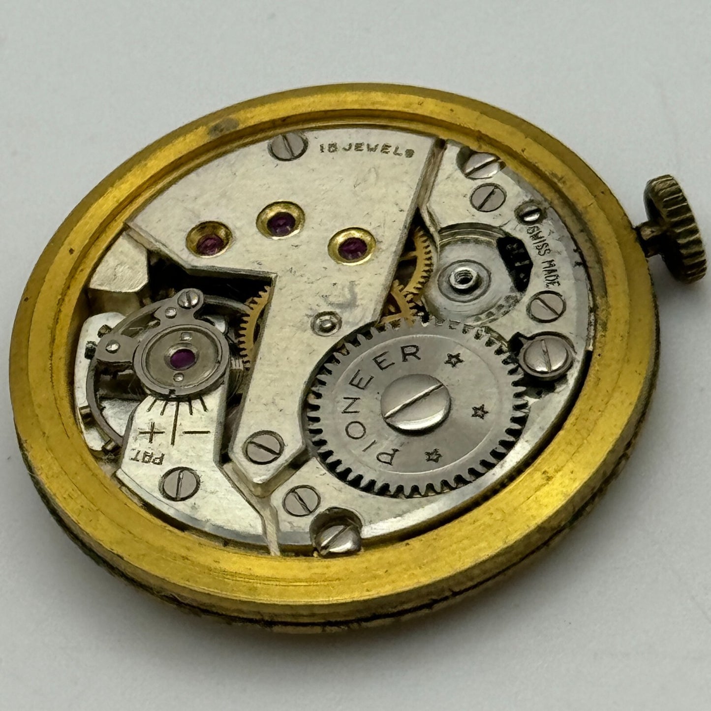28.6mm Pioneer FHF Cal 70 Balance Ok Watch Movement Swiss Vintage PARTS SPARES