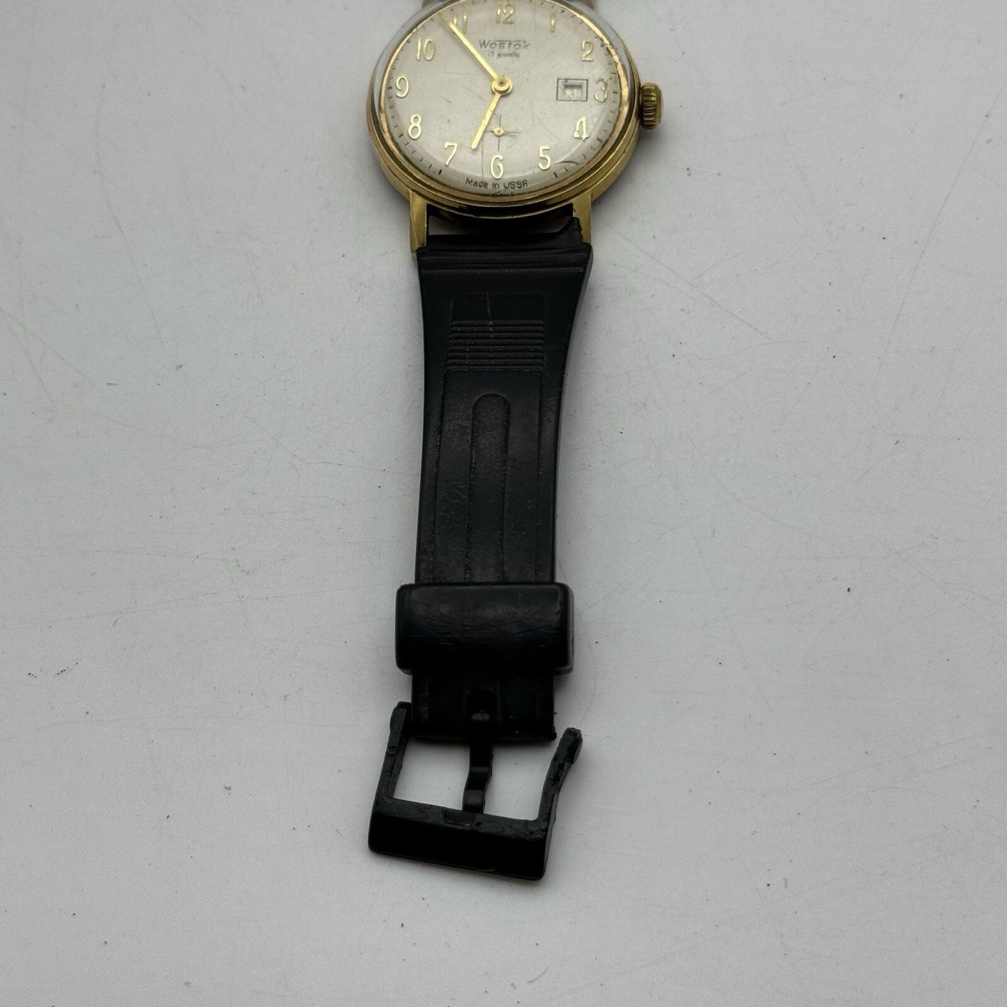 34mm Manual Wind Wostok USSR Date Dial Watch FOR PARTS