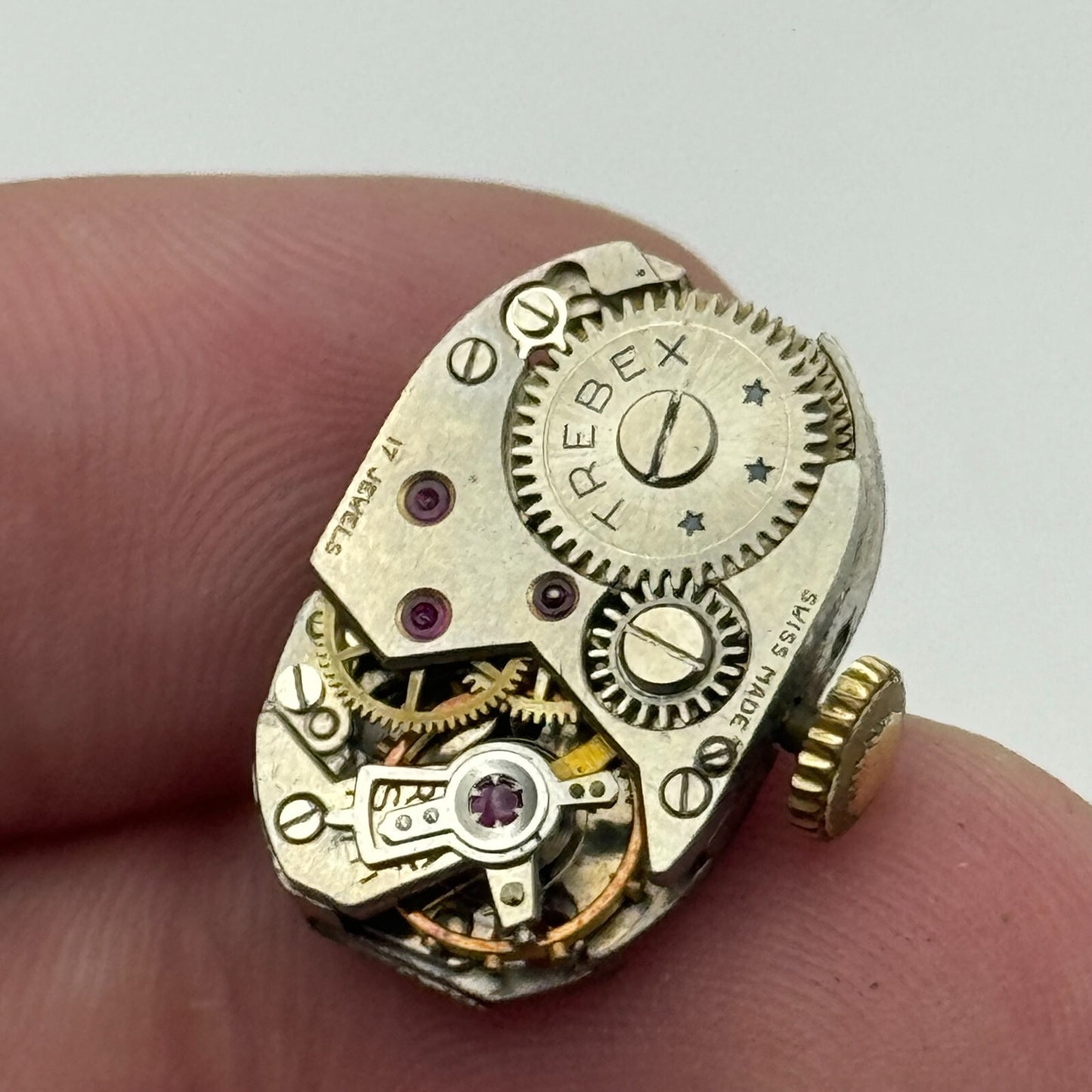 12.7mm Running Trebex FHF 190 Manual Wind 17 Jewels Swiss Watch Movement PARTS
