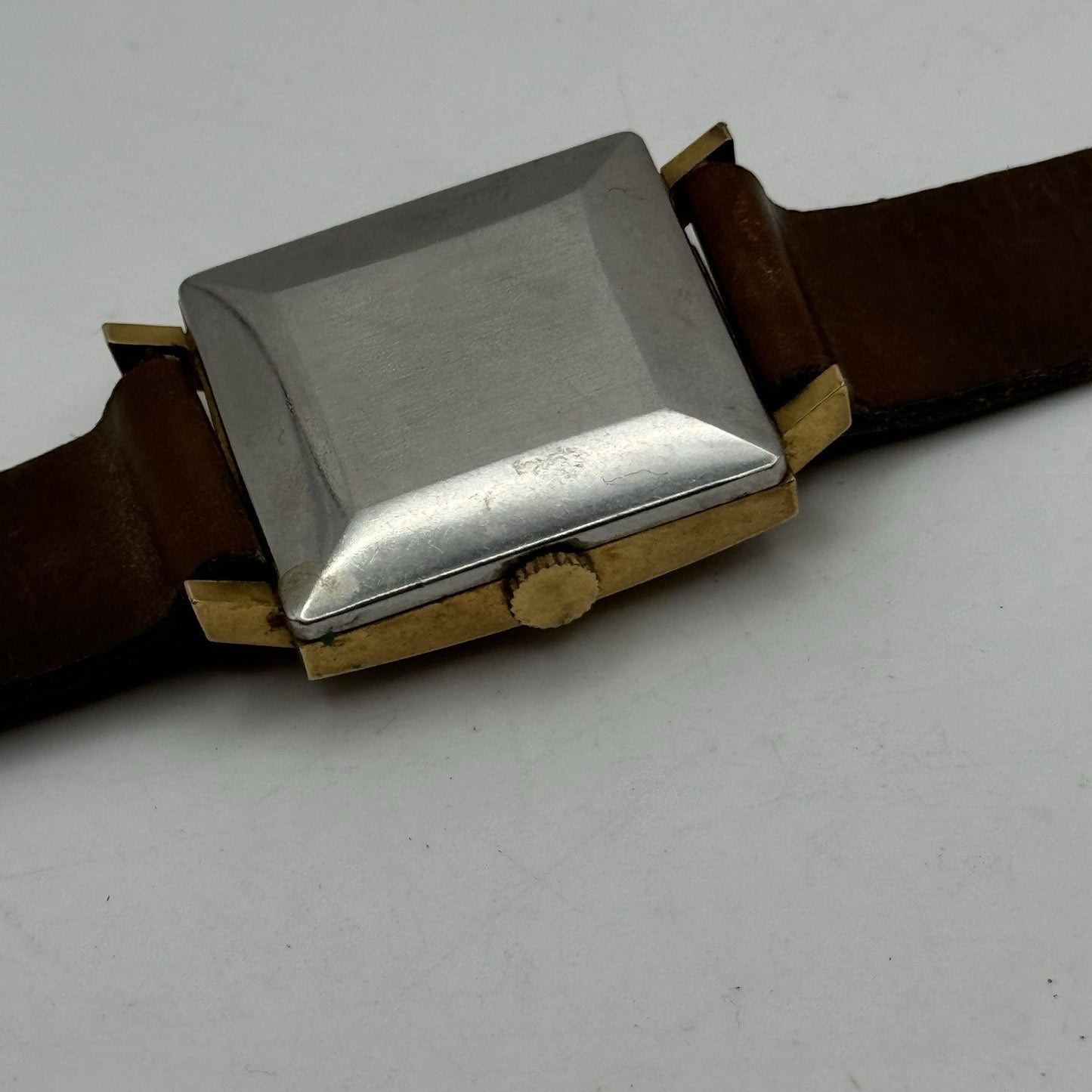 28mm Duward Diplomatic ETA 2472 Automatic Square Vintage Watch RESTORE PARTS
