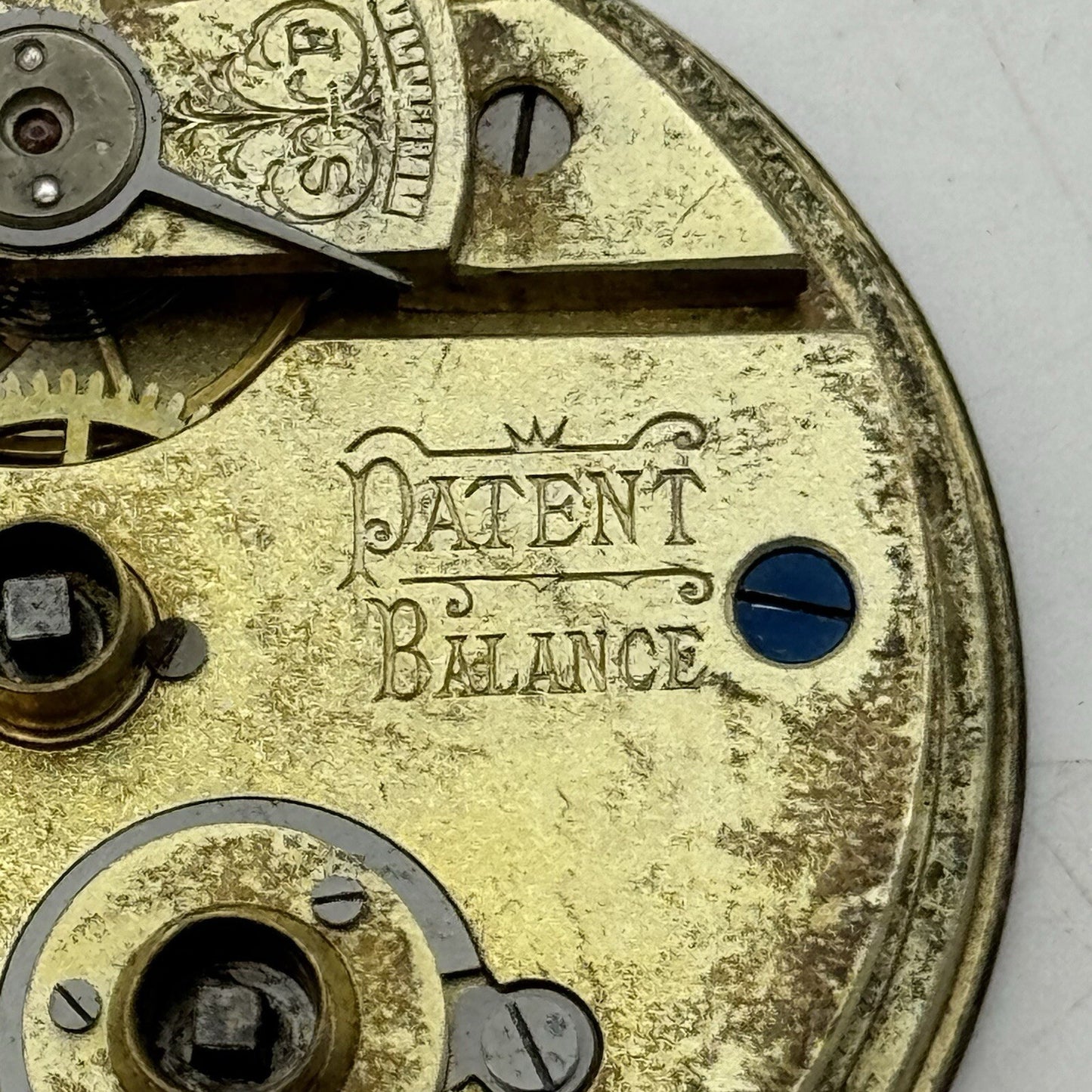 43.4mm H Samuel Patent Balance Pocket Watch Movement Parts Repair Restoration