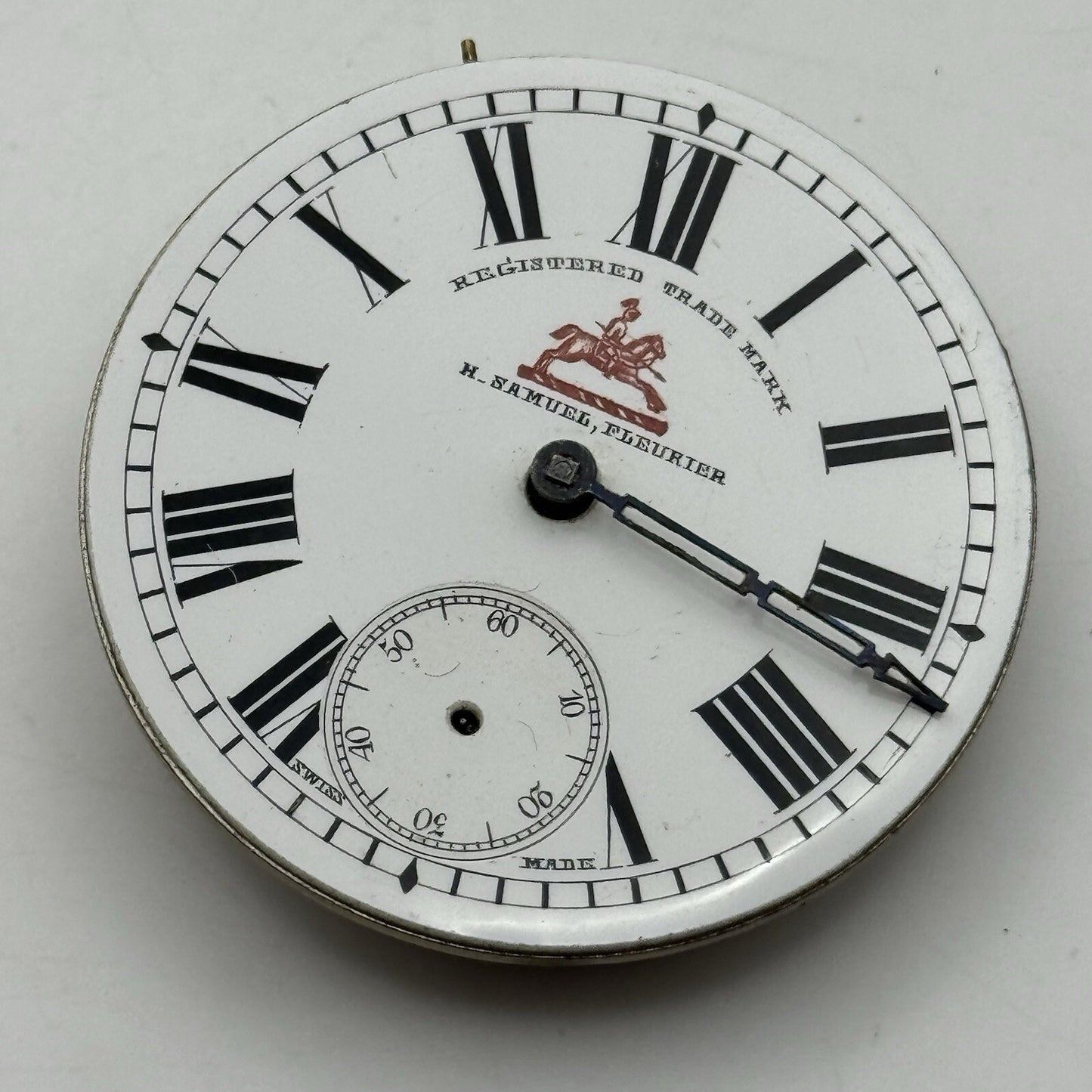 45.7mm H Samuel Fleurier Pocket Watch Movement + 1 Hand + Dial For Parts Repair