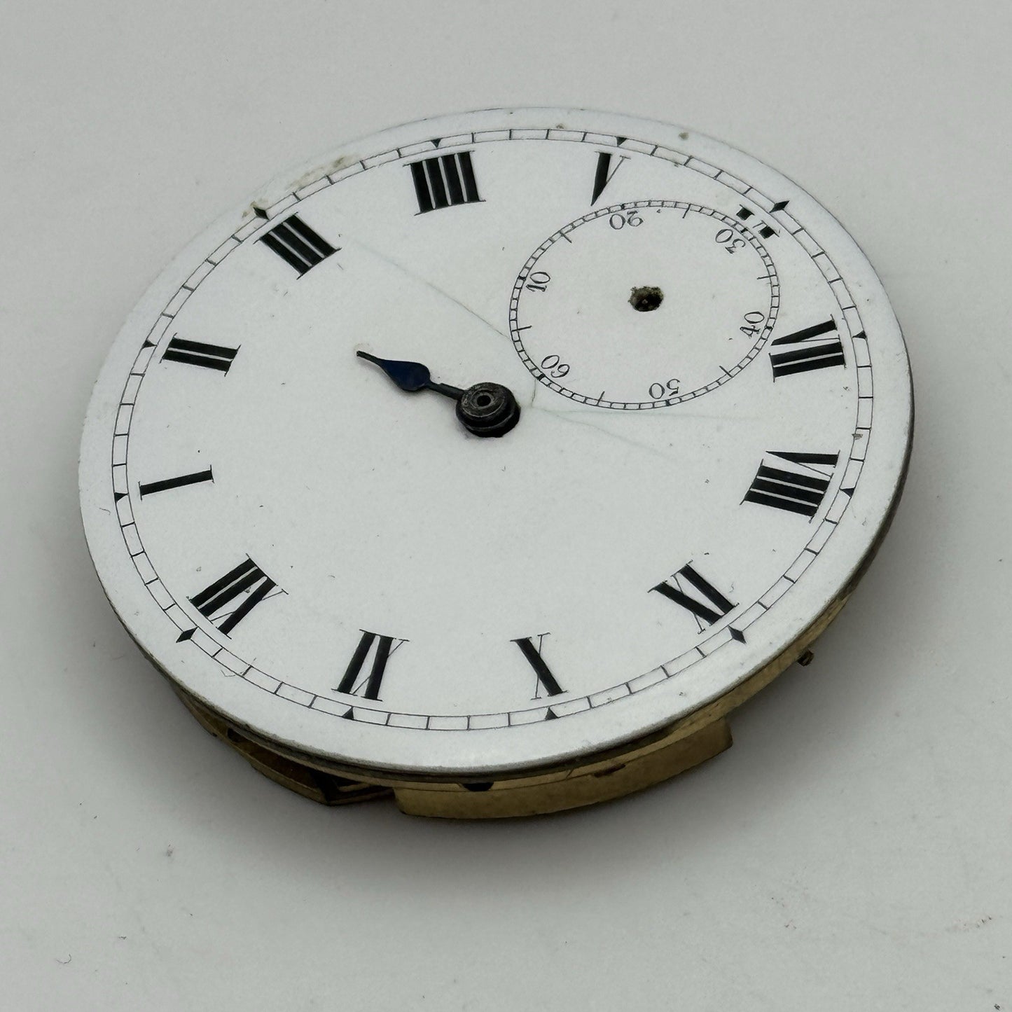42.8mm Buren Sub Seconds Vintage Pocket Watch Movement And Dial PARTS SPARES