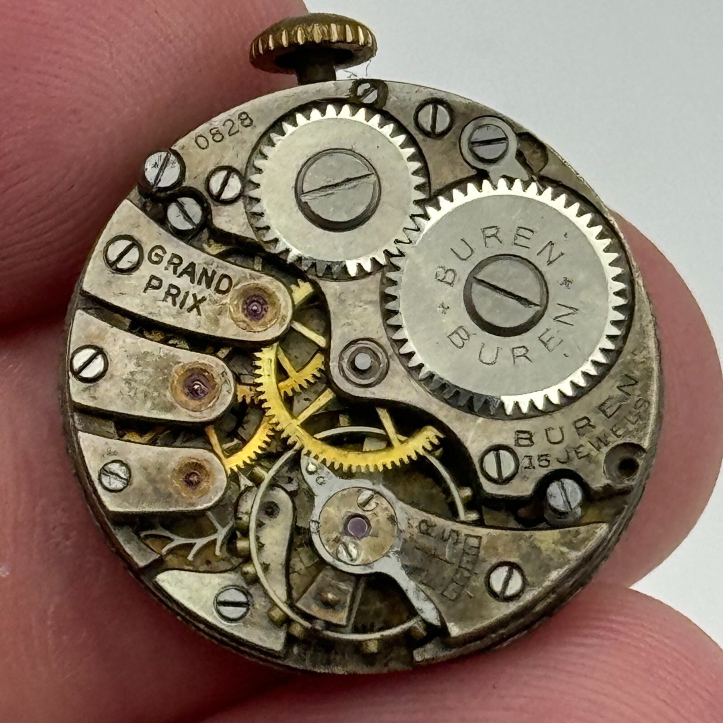 22mm Buren Grand Prix 0828 Trench Watch Movement Manual Wind Swiss PARTS SPARES