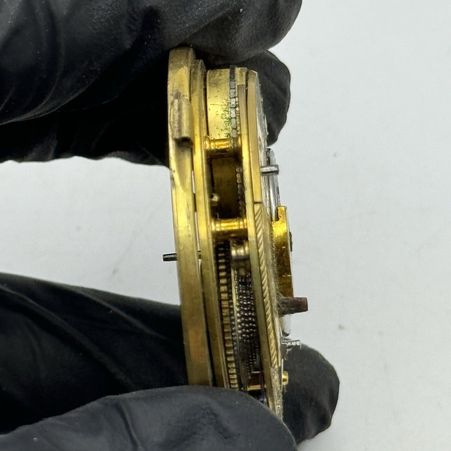 44.9mm Unidentified Quality Antique Fusee Pocket Watch Movement FOR PARTS