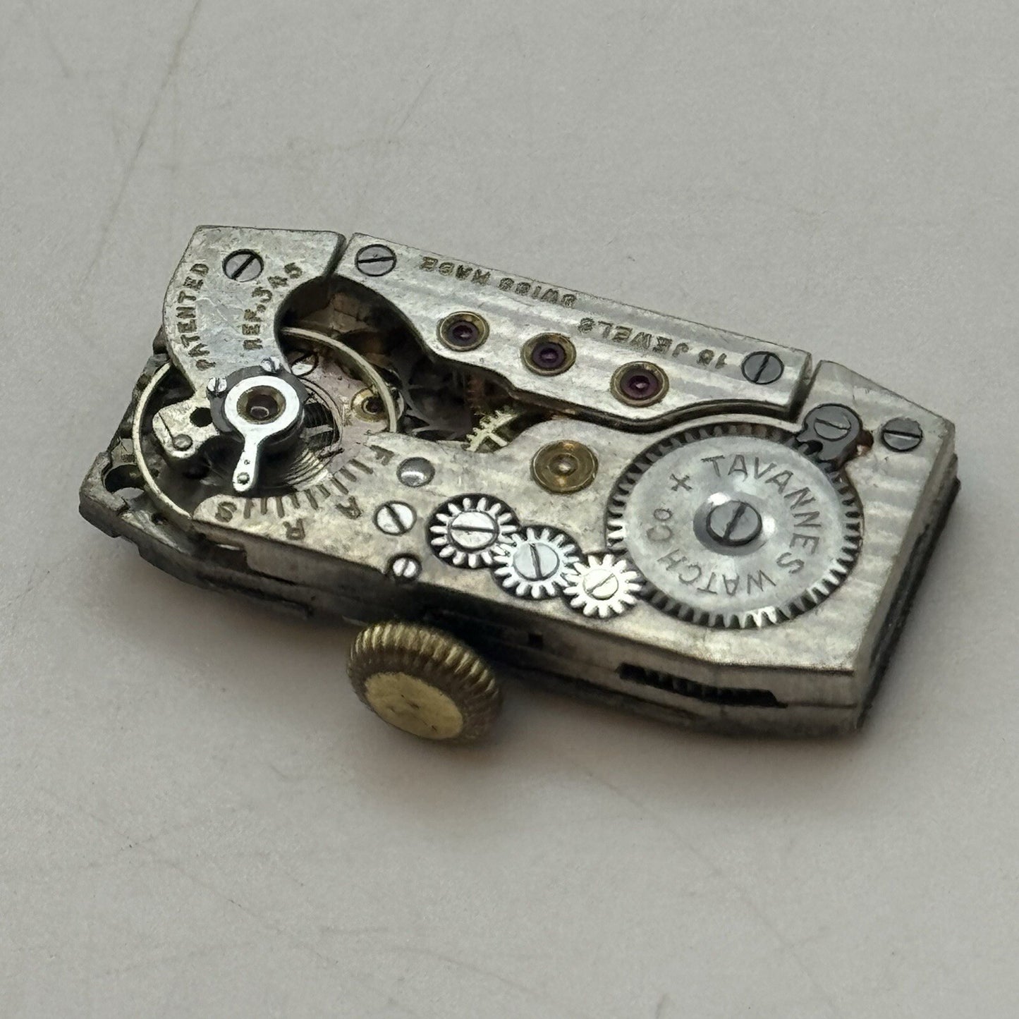 12.1mm Cyma Tavannes Cal 345 High Quality Tank Watch Movement Restoration Parts