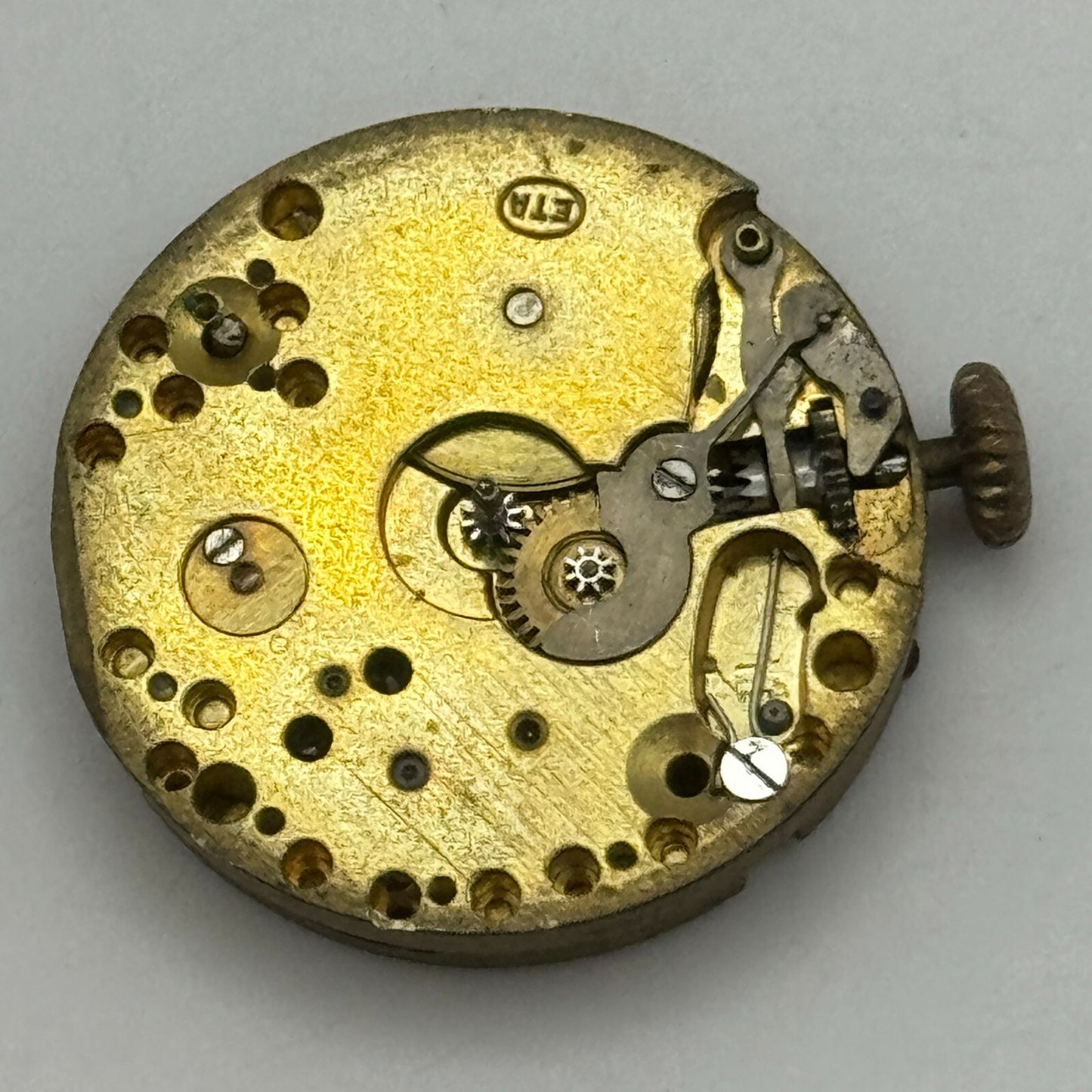 23.6mm Audax W.J.H. ETA 15 Jewels Balance Ok Manual Wind Watch Movement PARTS