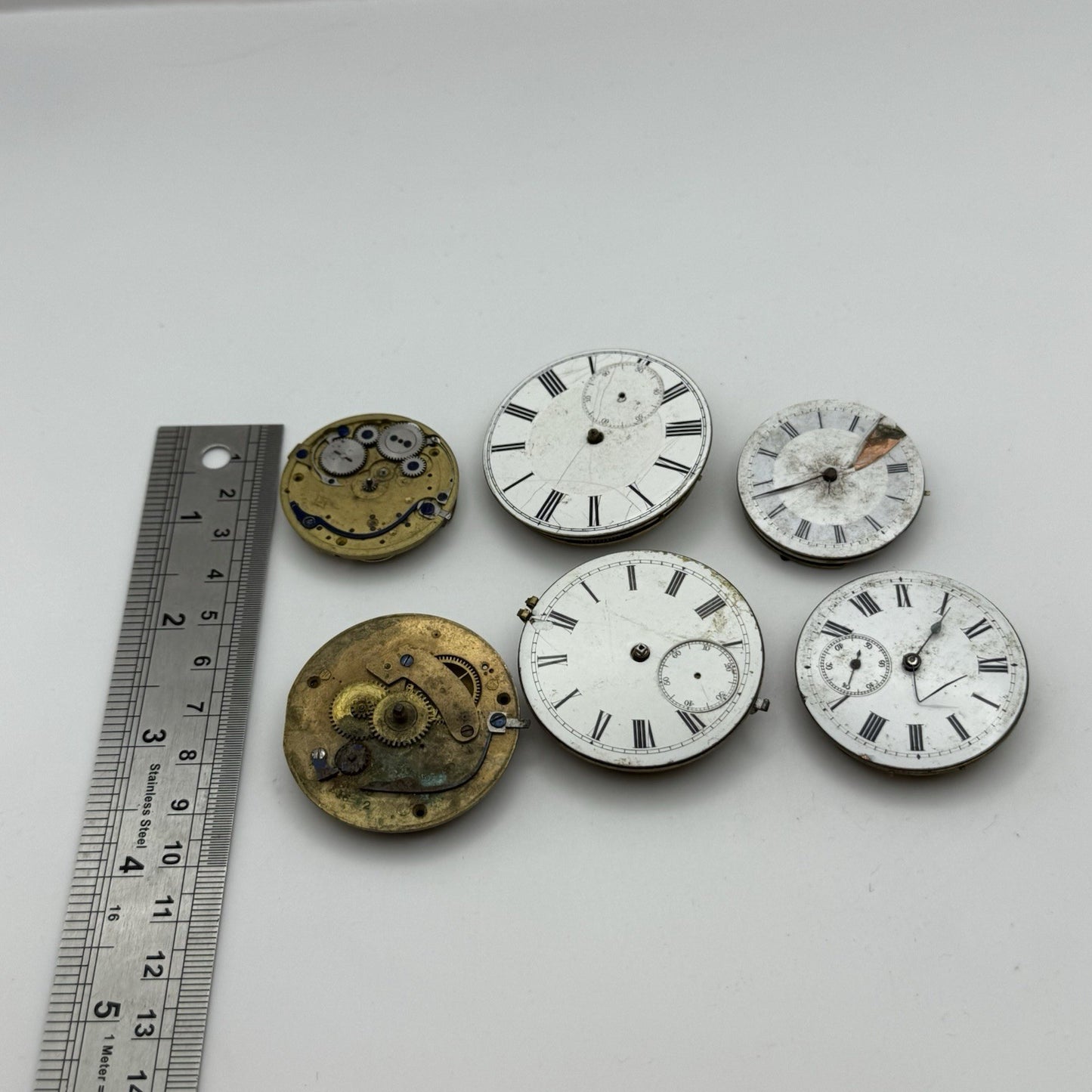 Bundle Mixed Antique / Vintage Pocket Watch Movements Joblot PARTS REPAIR SPARES