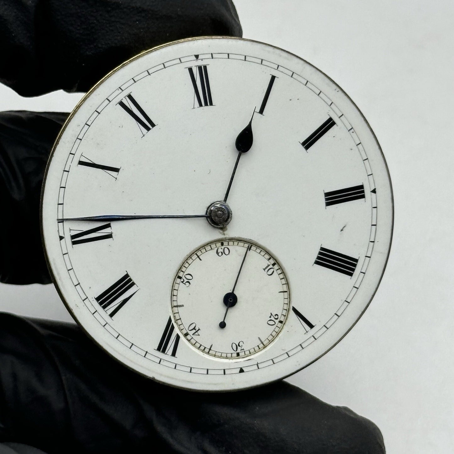 41.2mm Manual Wind Unidentified Pocket Watch Movement Dial Hands FOR PARTS