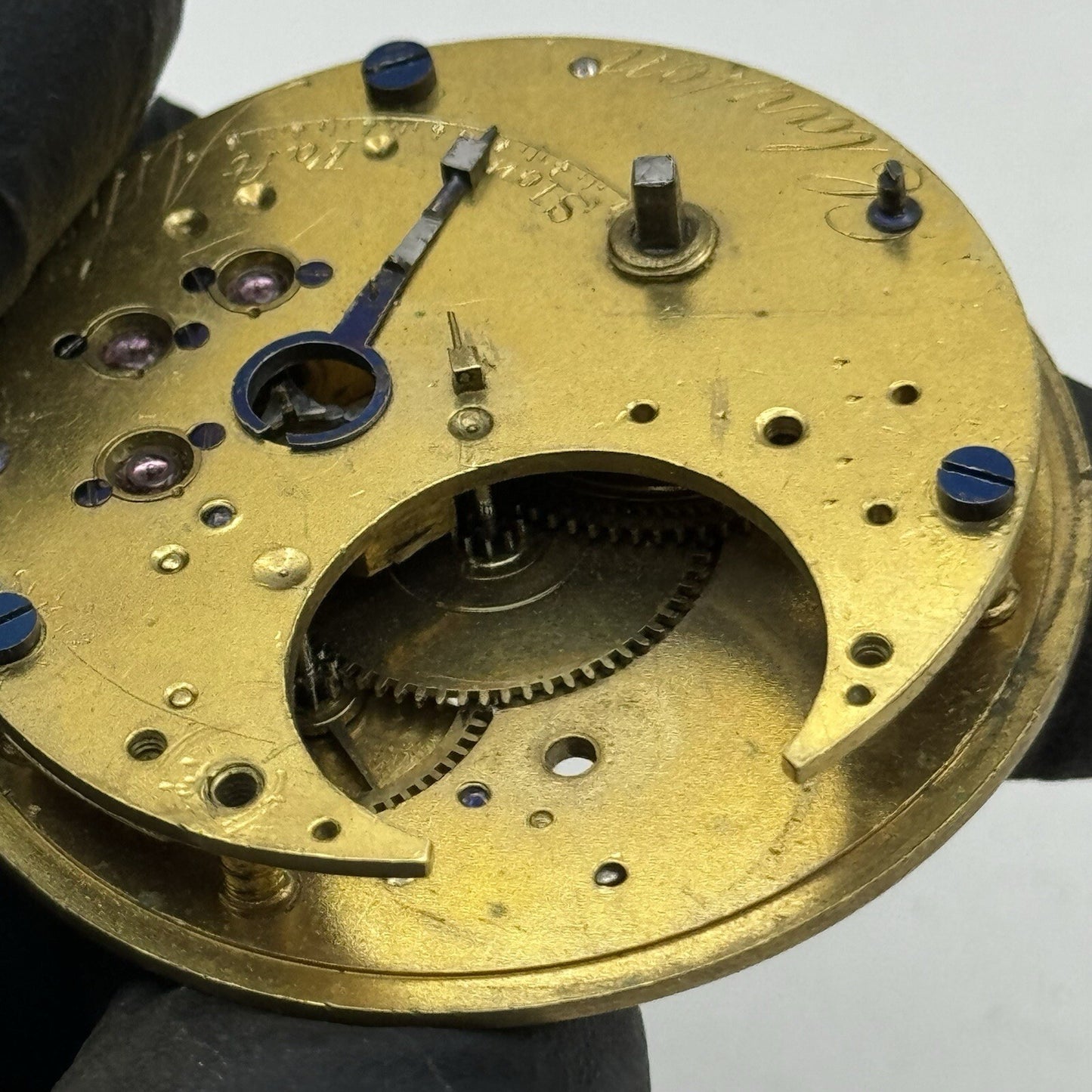 44.7mm Clayton Atherton Interesting Pocket Watch Movement FOR PARTS