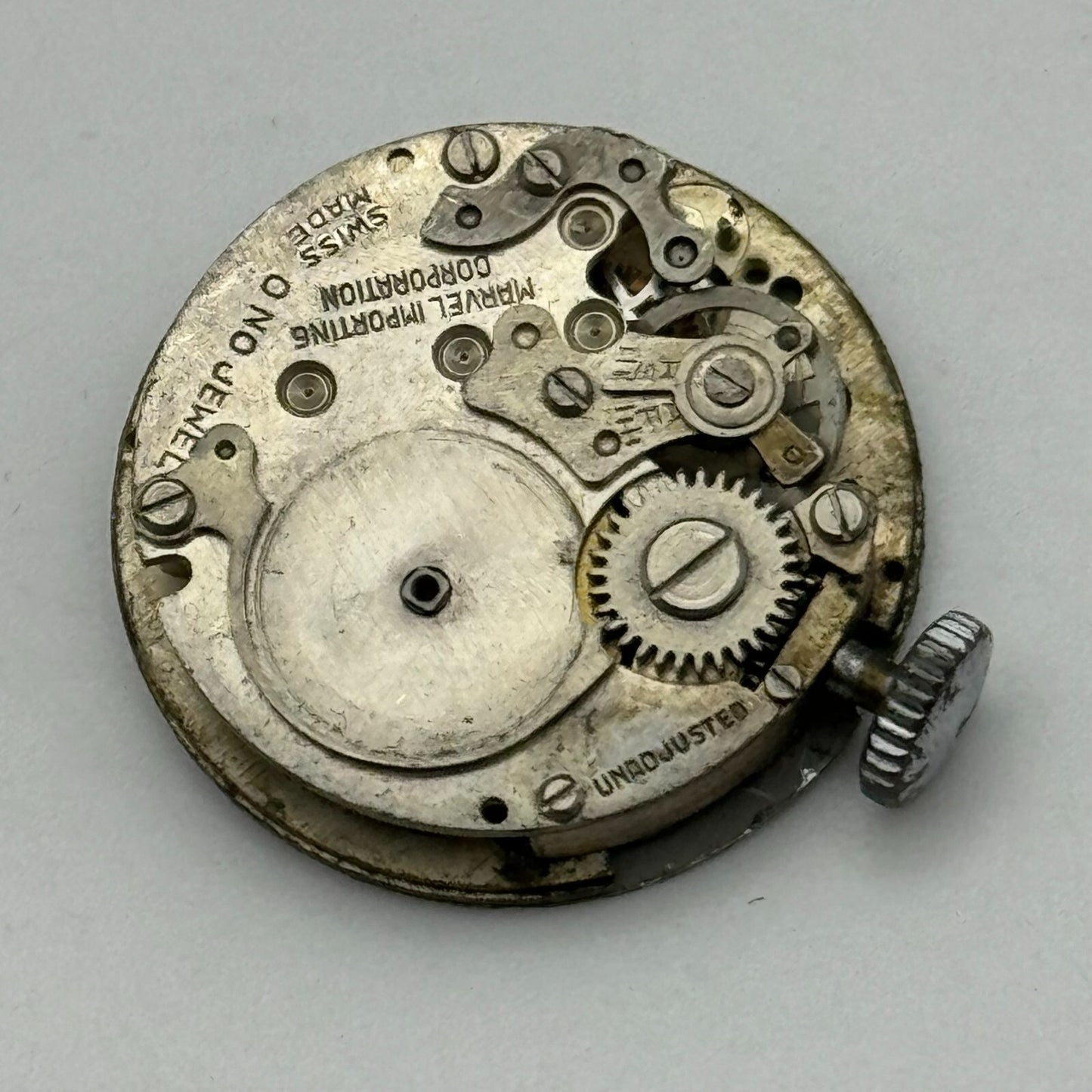 23.6mm Men's Uba Marvel Importing Corporation Manual Wind Watch Movement PARTS