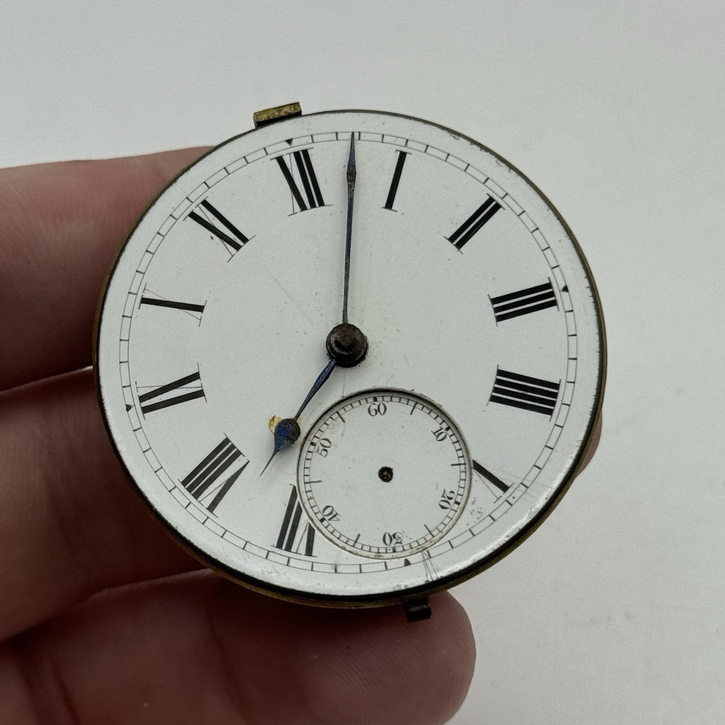 45.5mm Antique Unidentified Fusee Pocket Watch Movement - PARTS REPAIR SPARES
