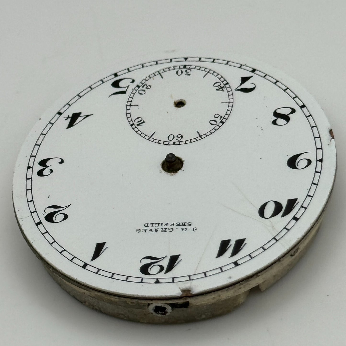 42.8mm Buren 19 35/12 Swiss Open Face J G Graves Pocket Watch Movement PARTS