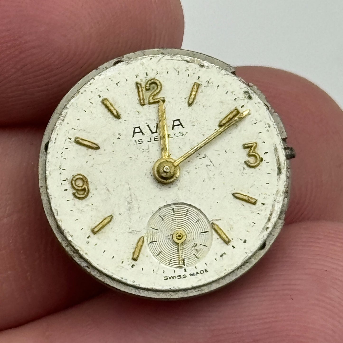 19.7mm Avia Unitas 630 UT Sub Seconds Manual Wind Swiss Watch Movement PARTS