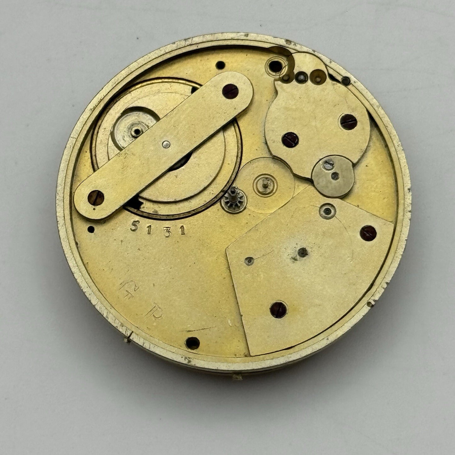 40.4mm Manual Wind A Schwer & Cie Bristol Pocket Watch Movement FOR PARTS