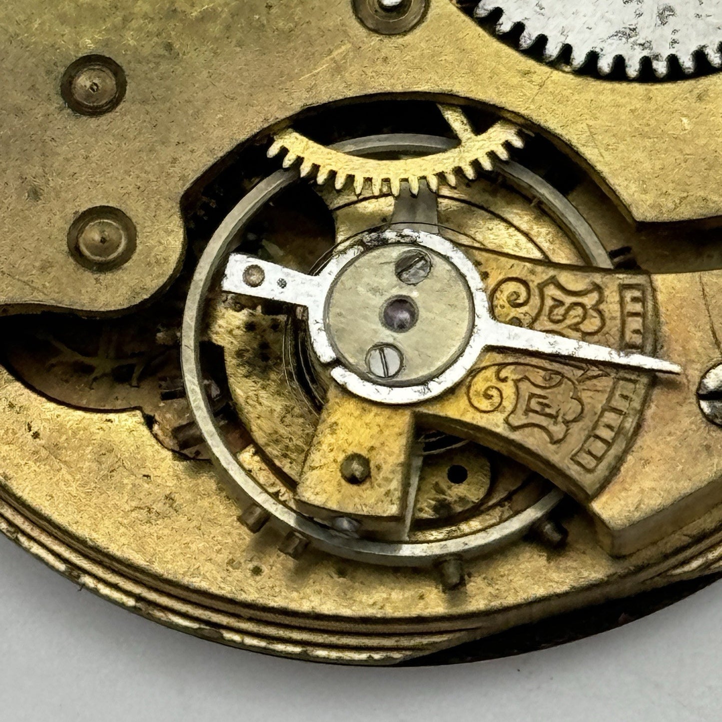 42.8mm Buren Sub Seconds Vintage Pocket Watch Movement And Dial PARTS SPARES
