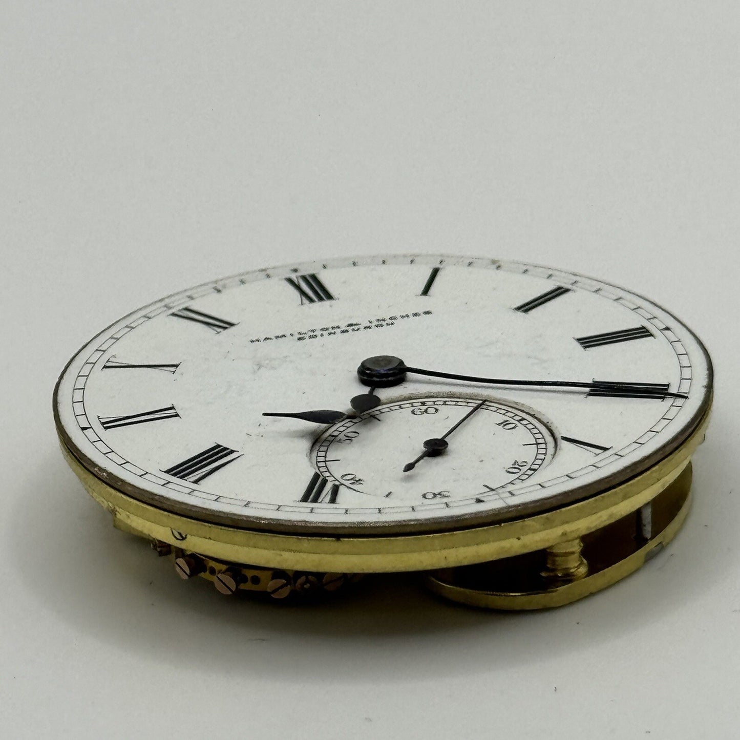 41.3mm Manual Wind Hamilton & Inches Edinburgh Pocket Watch Movement FOR PARTS