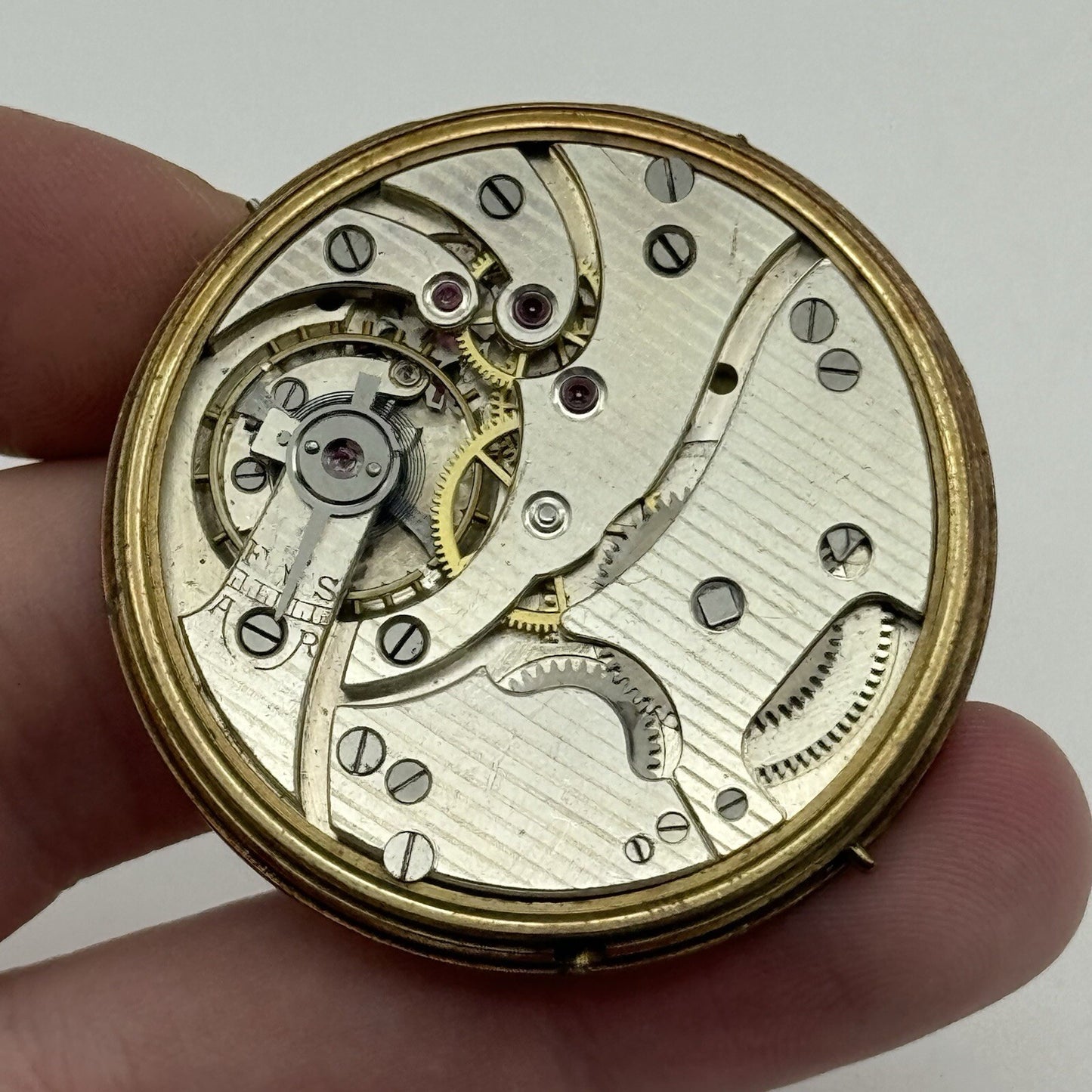43.1mm Unidentified High Quality Balance Pocket Watch Movement FOR PARTS Repair