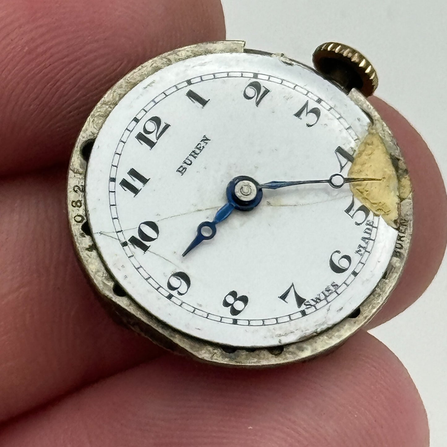 22mm Buren Grand Prix 0828 Trench Watch Movement Manual Wind Swiss PARTS SPARES