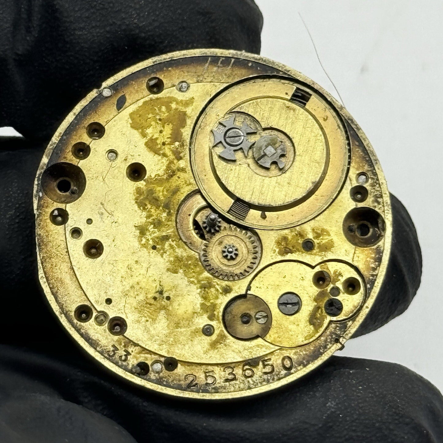 33.3mm Good Quality Cylinder Pocket Watch Movement No Dial Hands FOR PARTS