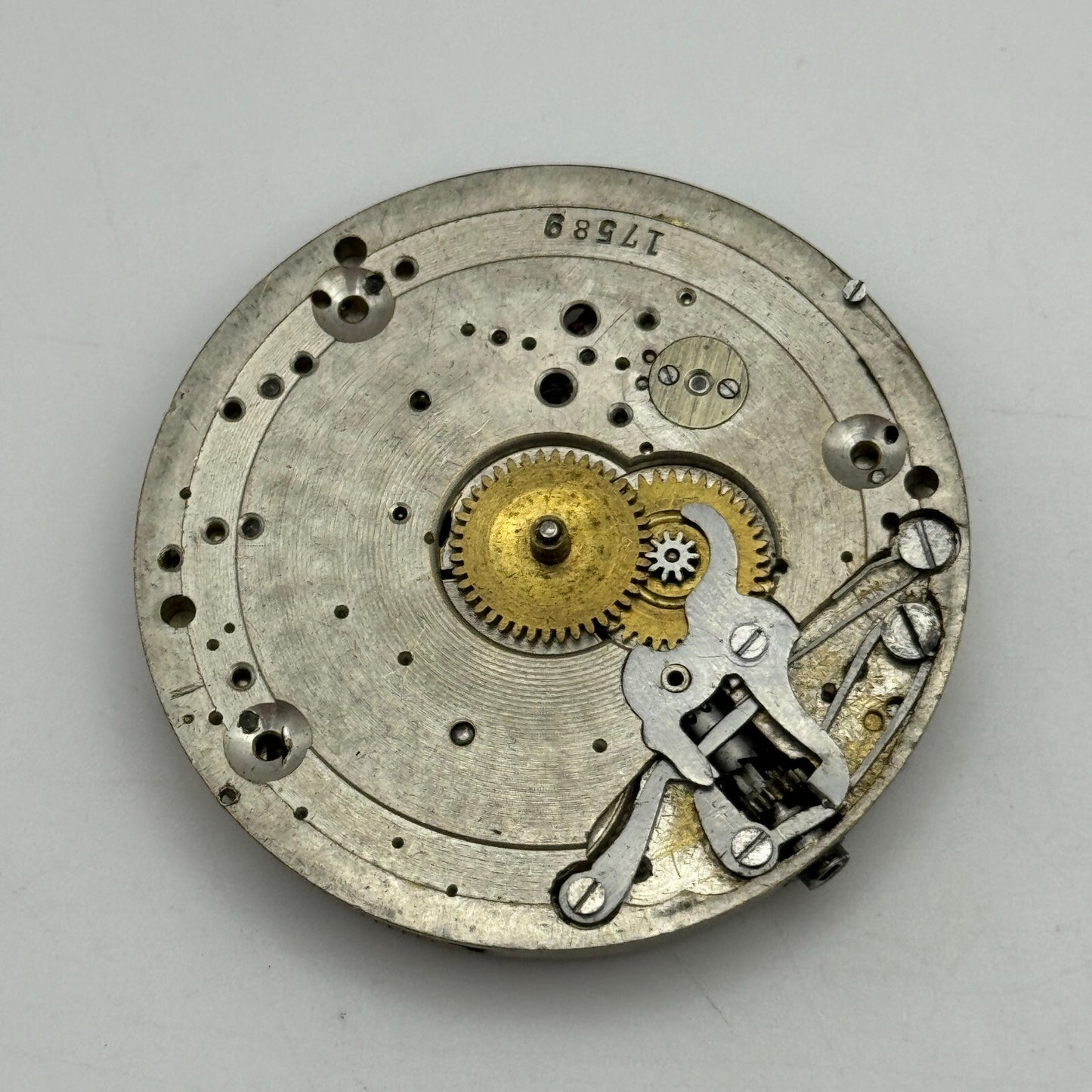 43.1mm Unidentified High Grade 15 Jewels Swiss Pocket Watch Movement PARTS