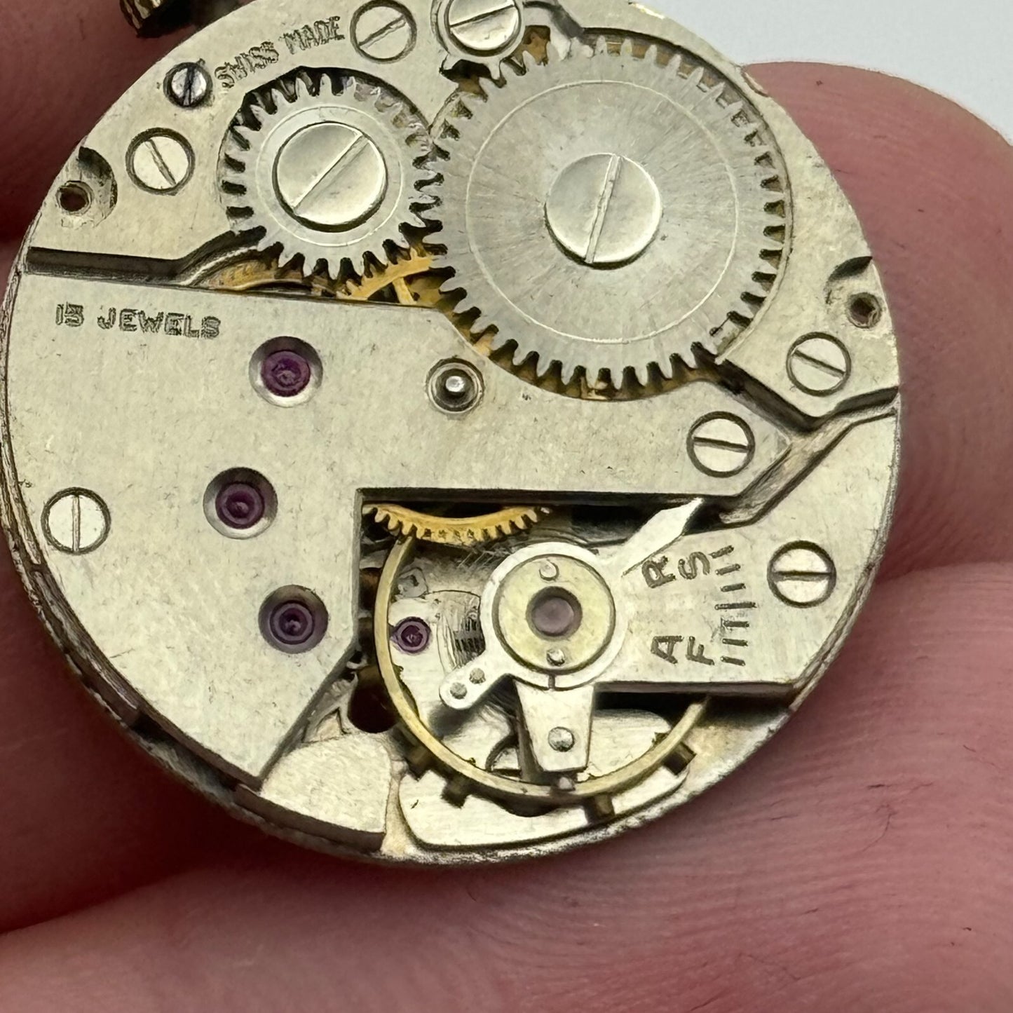 23.6mm Running Olma FHF 70 Manual Wind 15 Jewels Swiss Watch Movement PARTS