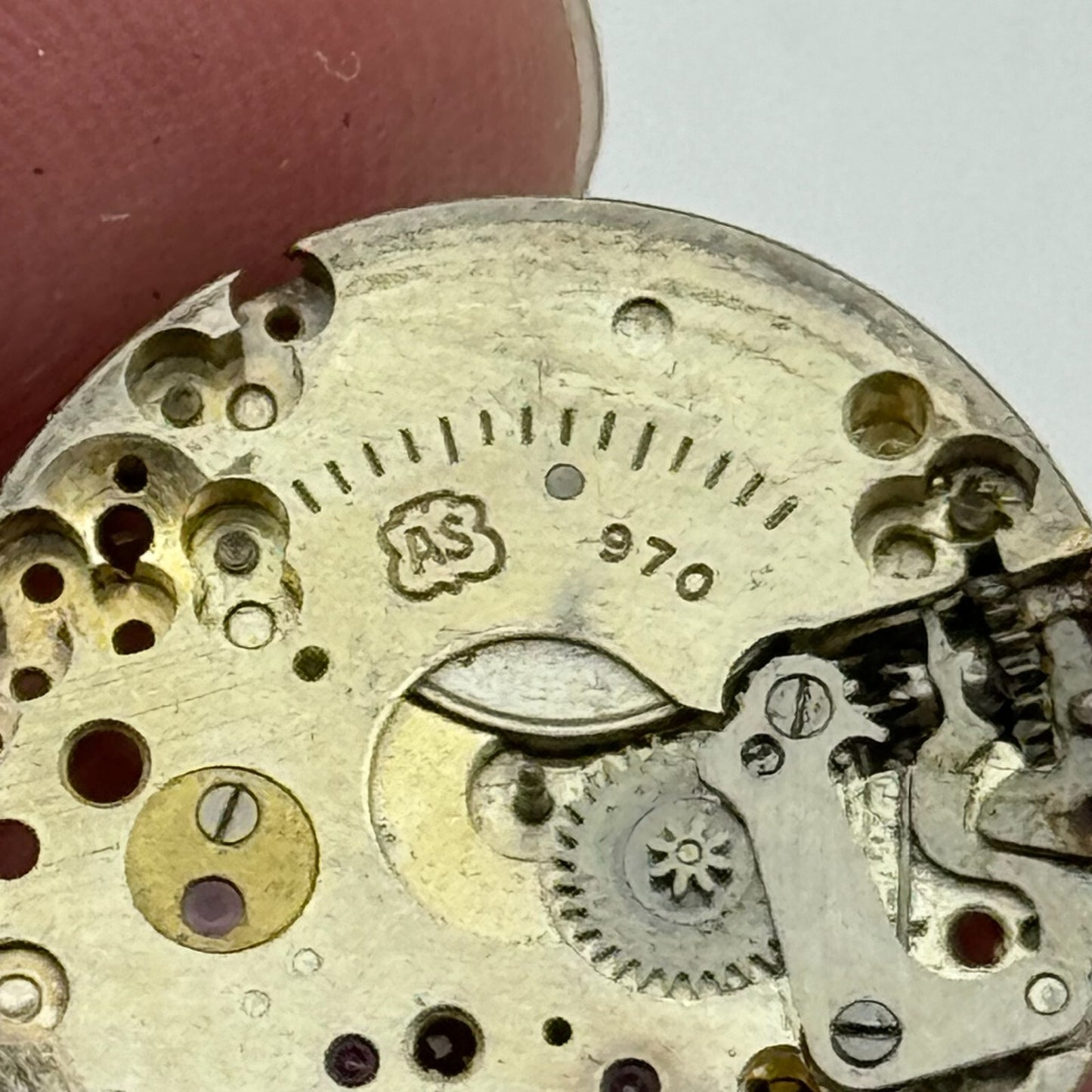 19.6mm AS 970 A Schild Manual Wind 15 Jewels Vintage Swiss Watch Movement PARTS
